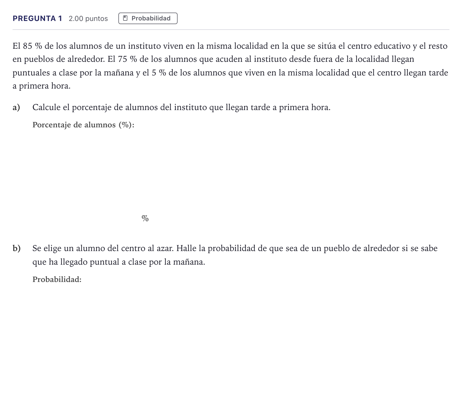 Enunciado: Pregunta 1 · Matemáticas II PAU Madrid Extraordinaria 2026