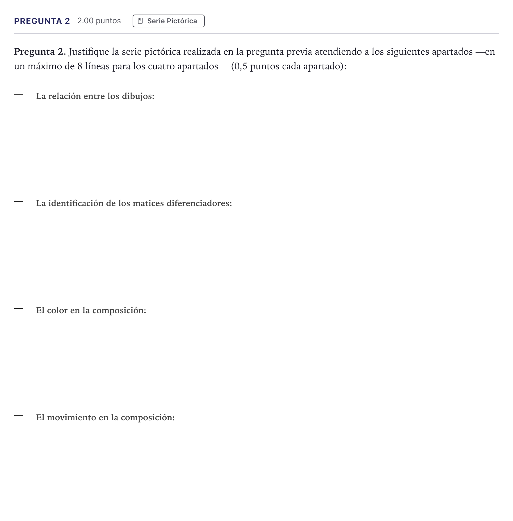 Enunciado: Pregunta 2 · Técnicas de Expresión Gráfico-Plástica PAU Madrid Extraordinaria 2026
