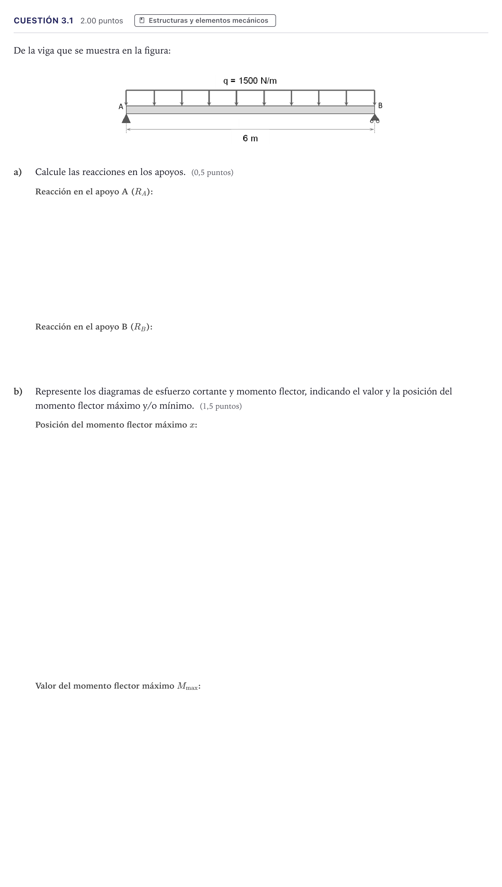 Enunciado: Cuestión 3.1 · Tecnología e Ingeniería II PAU Madrid Extraordinaria Coincidencias 2026