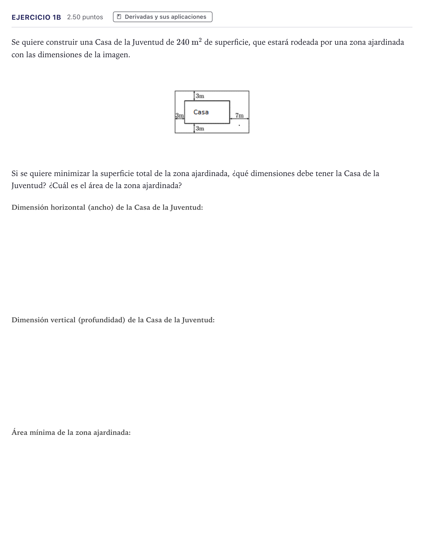 Enunciado: Ejercicio 1B · Matemáticas II PAU Canarias Junio 2023
