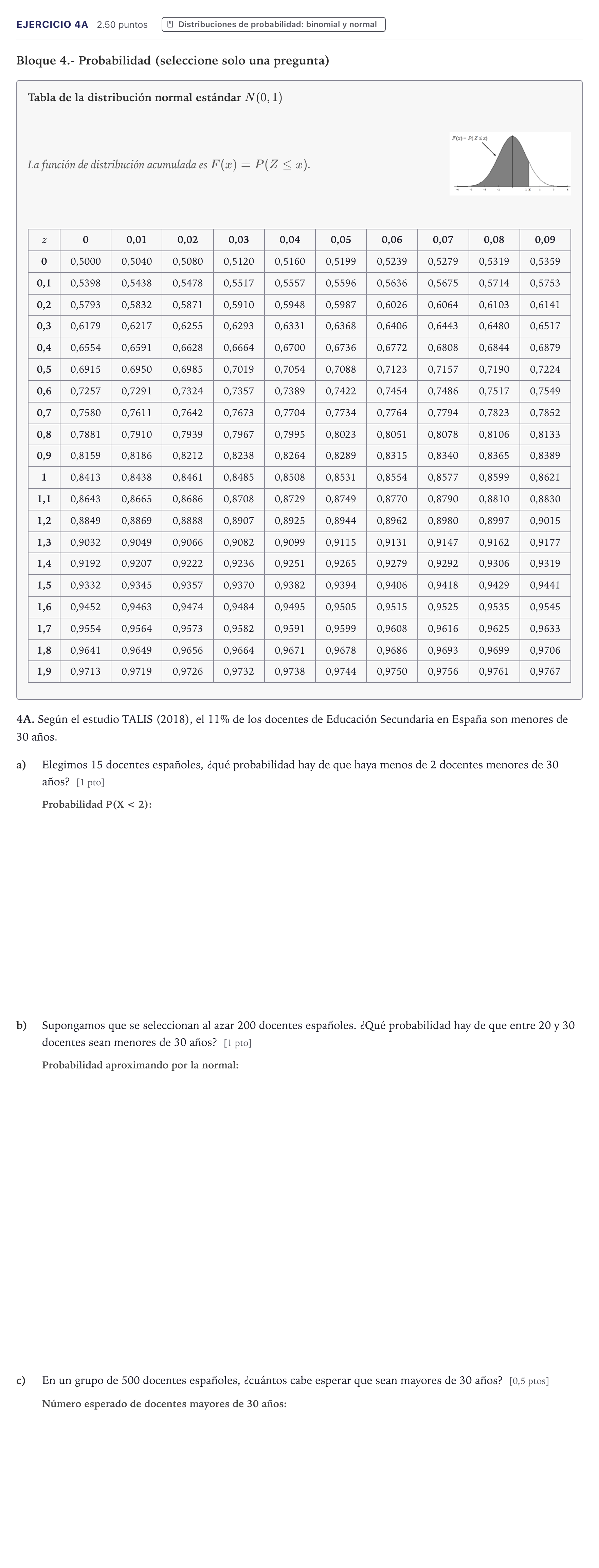 Enunciado: Ejercicio 4A · Matemáticas II PAU Canarias Junio 2023