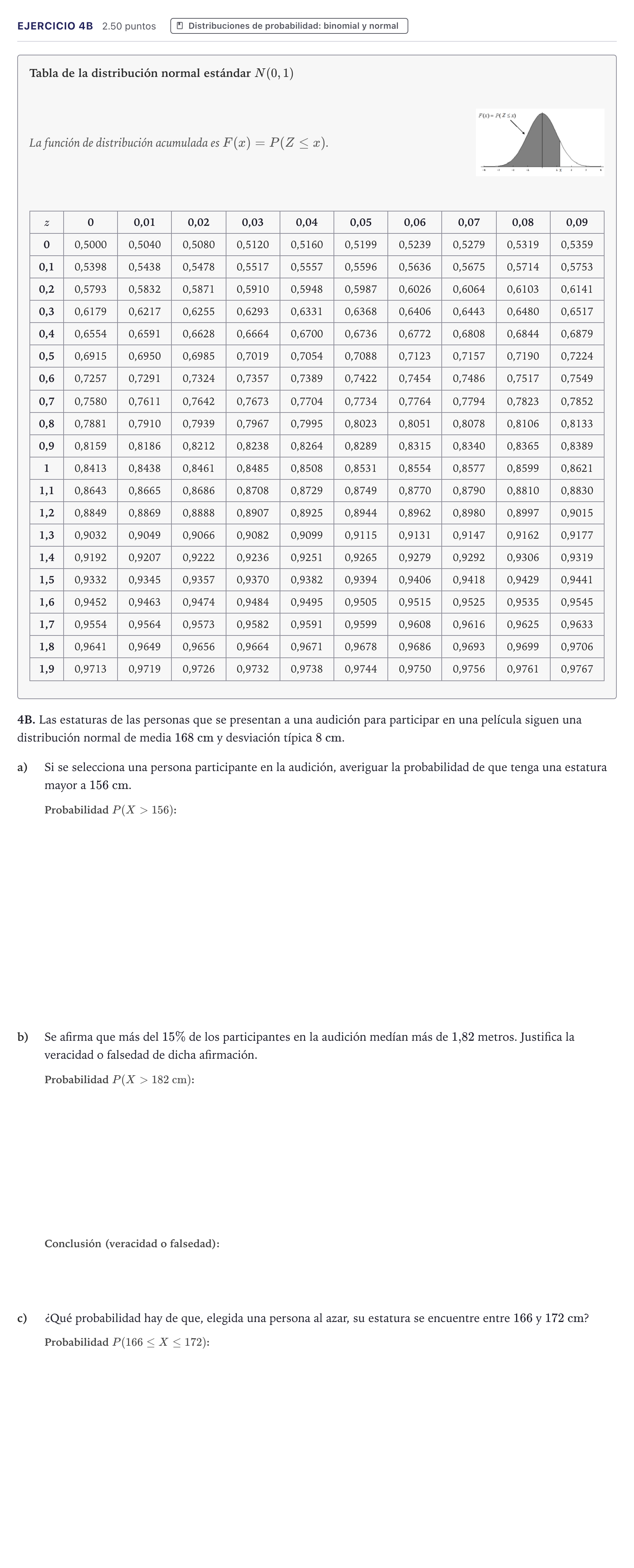 Enunciado: Ejercicio 4B · Matemáticas II PAU Canarias Junio 2023
