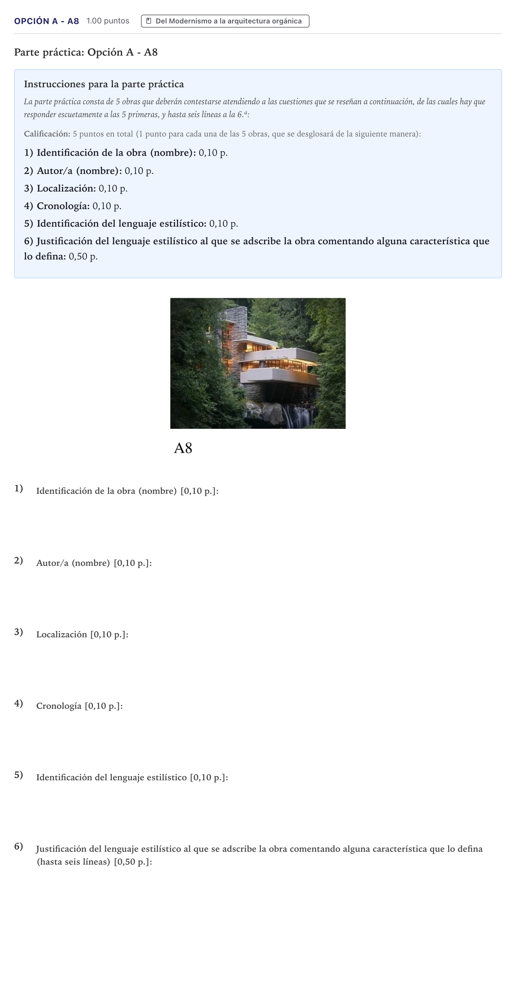 Enunciado: Opción A - A8 · Fundamentos Artísticos PAU Canarias Junio 2021