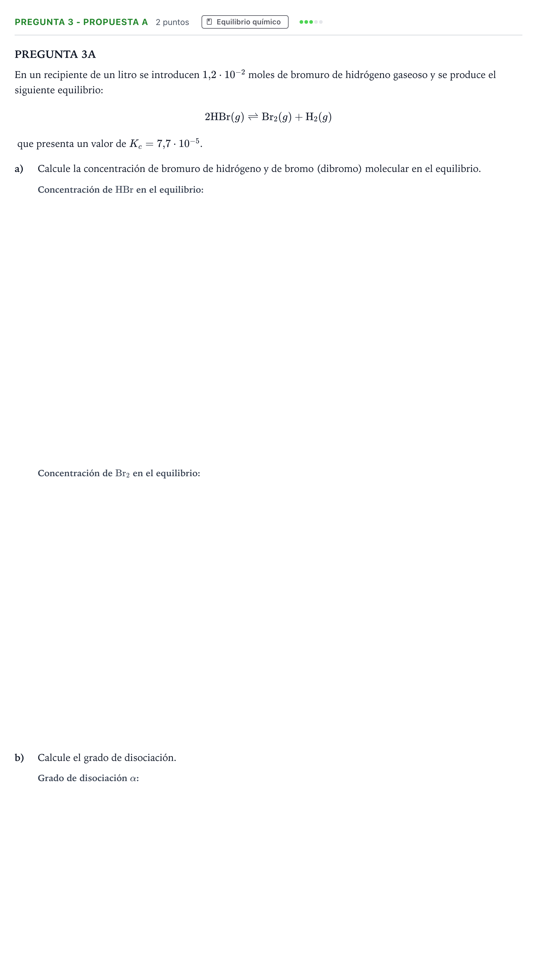 Enunciado: Pregunta 3 - Propuesta A · Química PAU Canarias Junio 2021