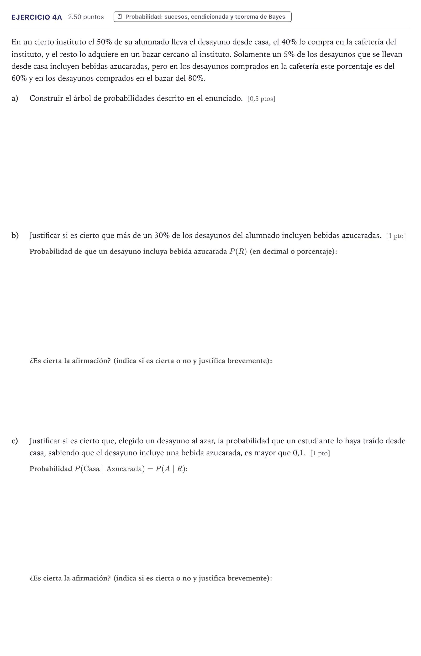 Enunciado: Ejercicio 4A · Matemáticas II PAU Canarias Junio (Ciencias) 2021