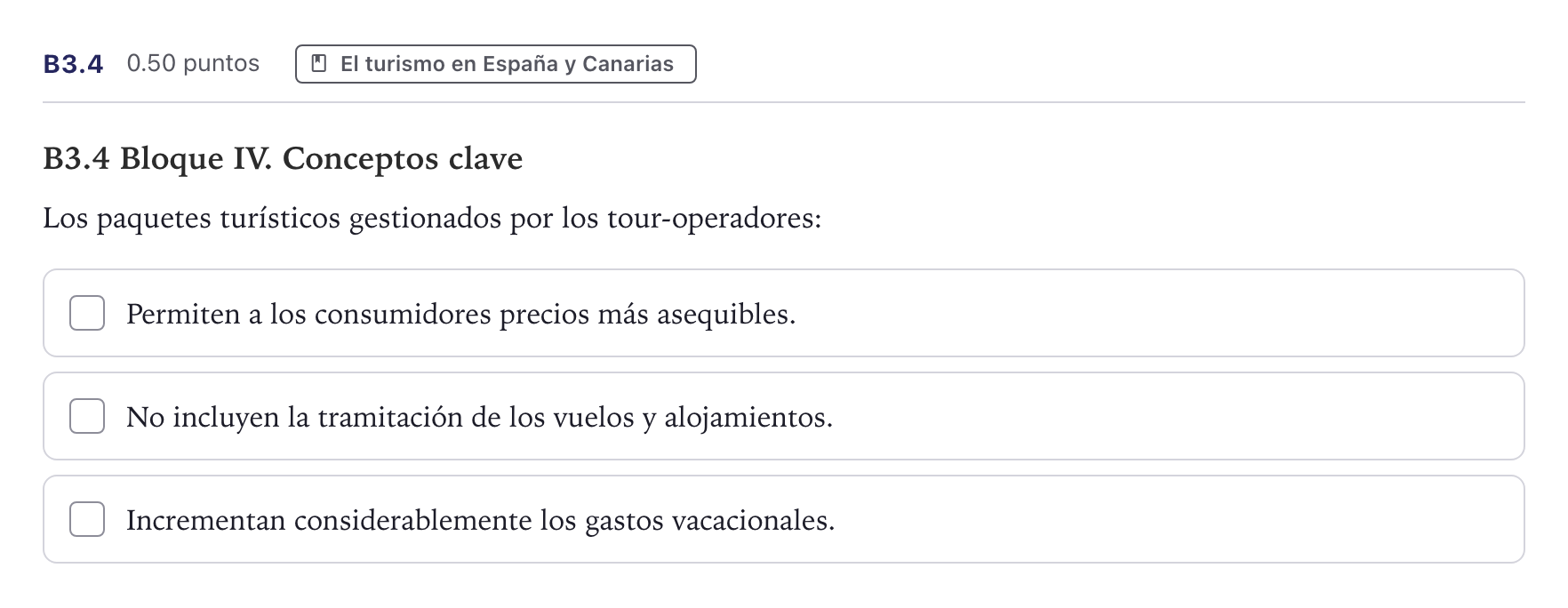 Enunciado: Ejercicio B3.4 · Geografía PAU Canarias Junio 2021