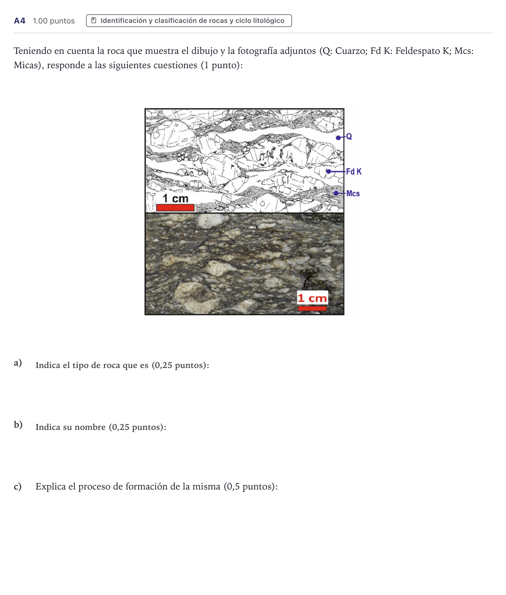 Enunciado: Ejercicio A4 · Geología PAU Canarias Junio 2021