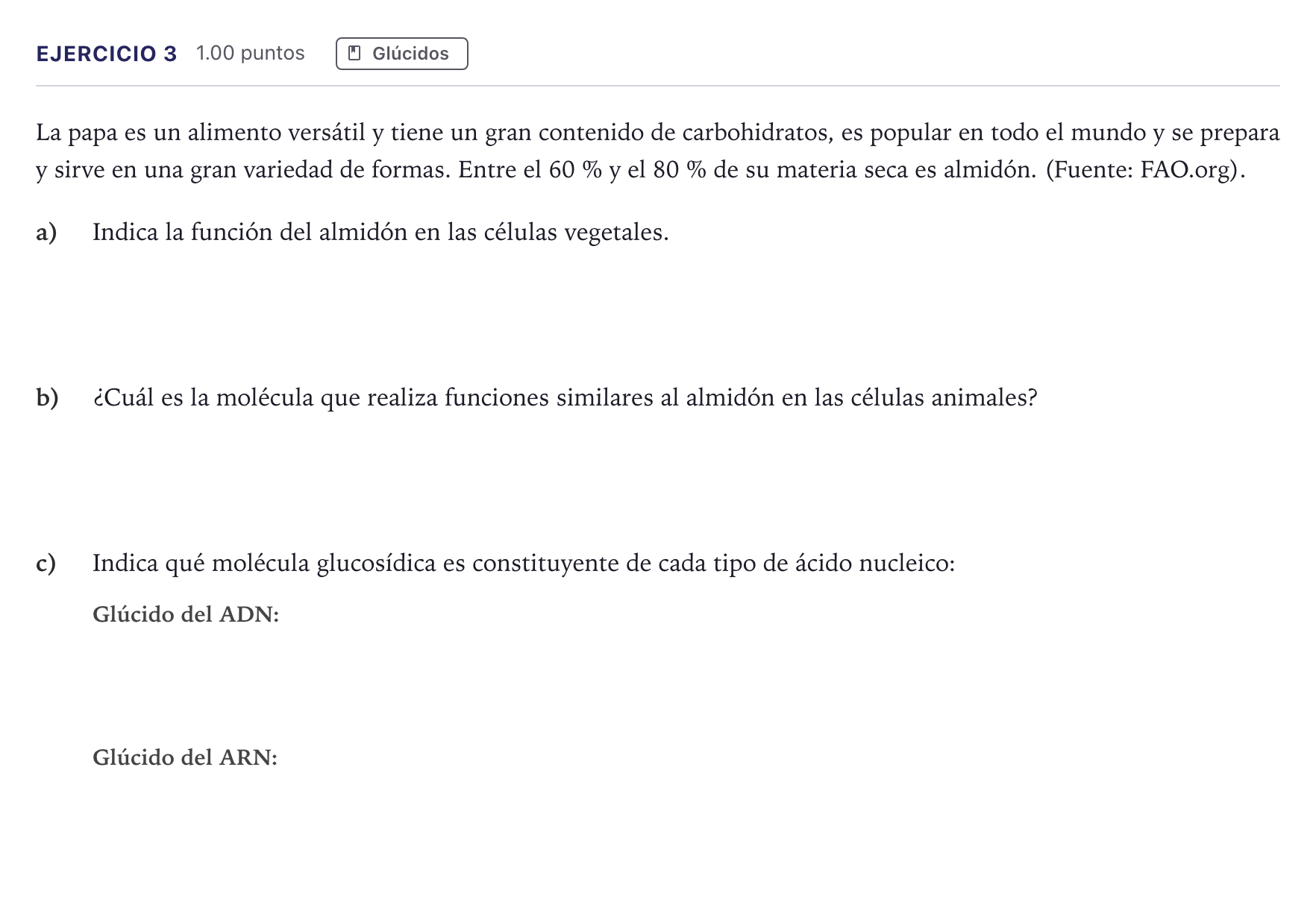 Enunciado: Problema 3 · Biología PAU Canarias Junio 2021