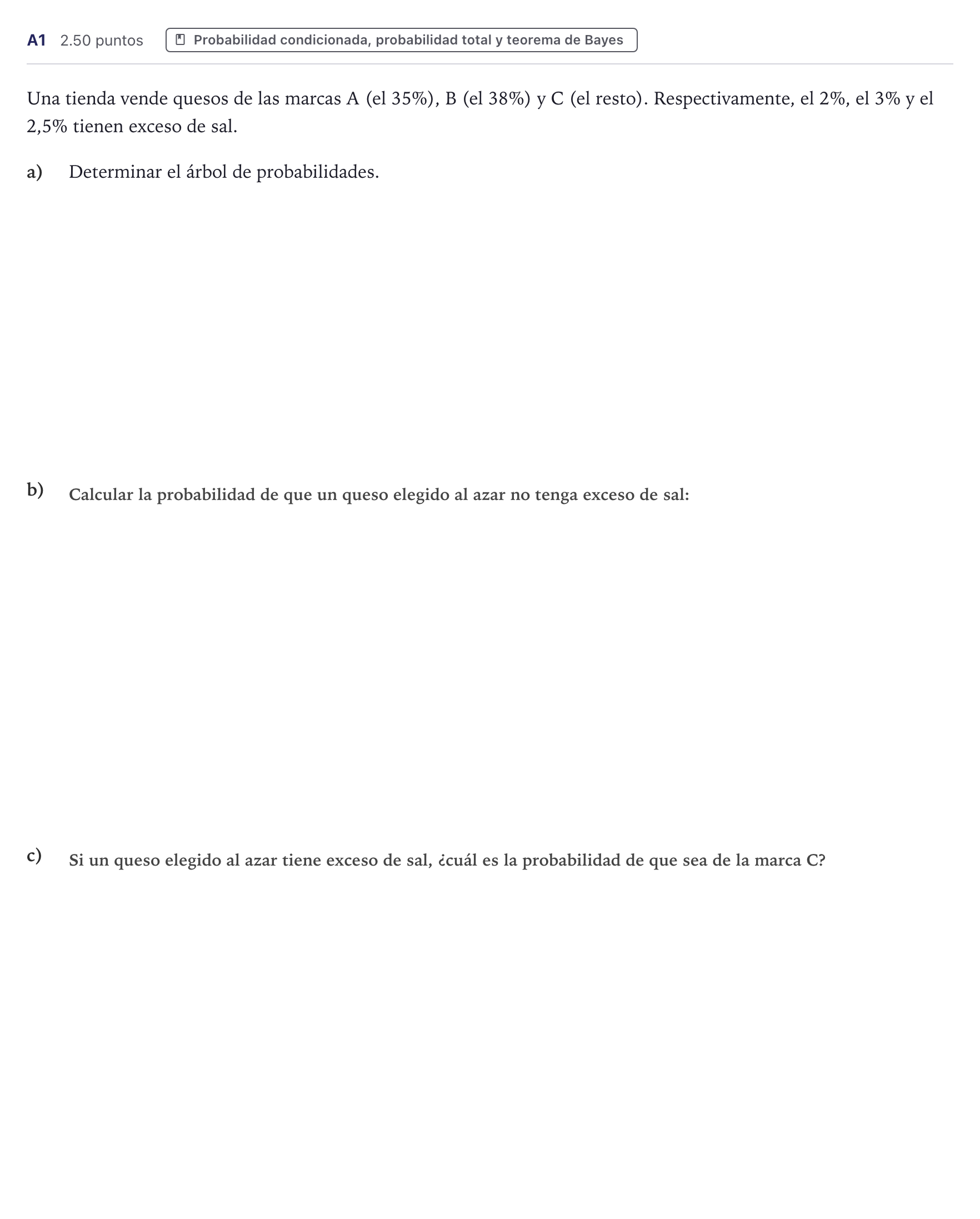 Enunciado: Ejercicio A1 · Matemáticas aplicadas a las Ciencias Sociales II PAU Canarias Junio 2021