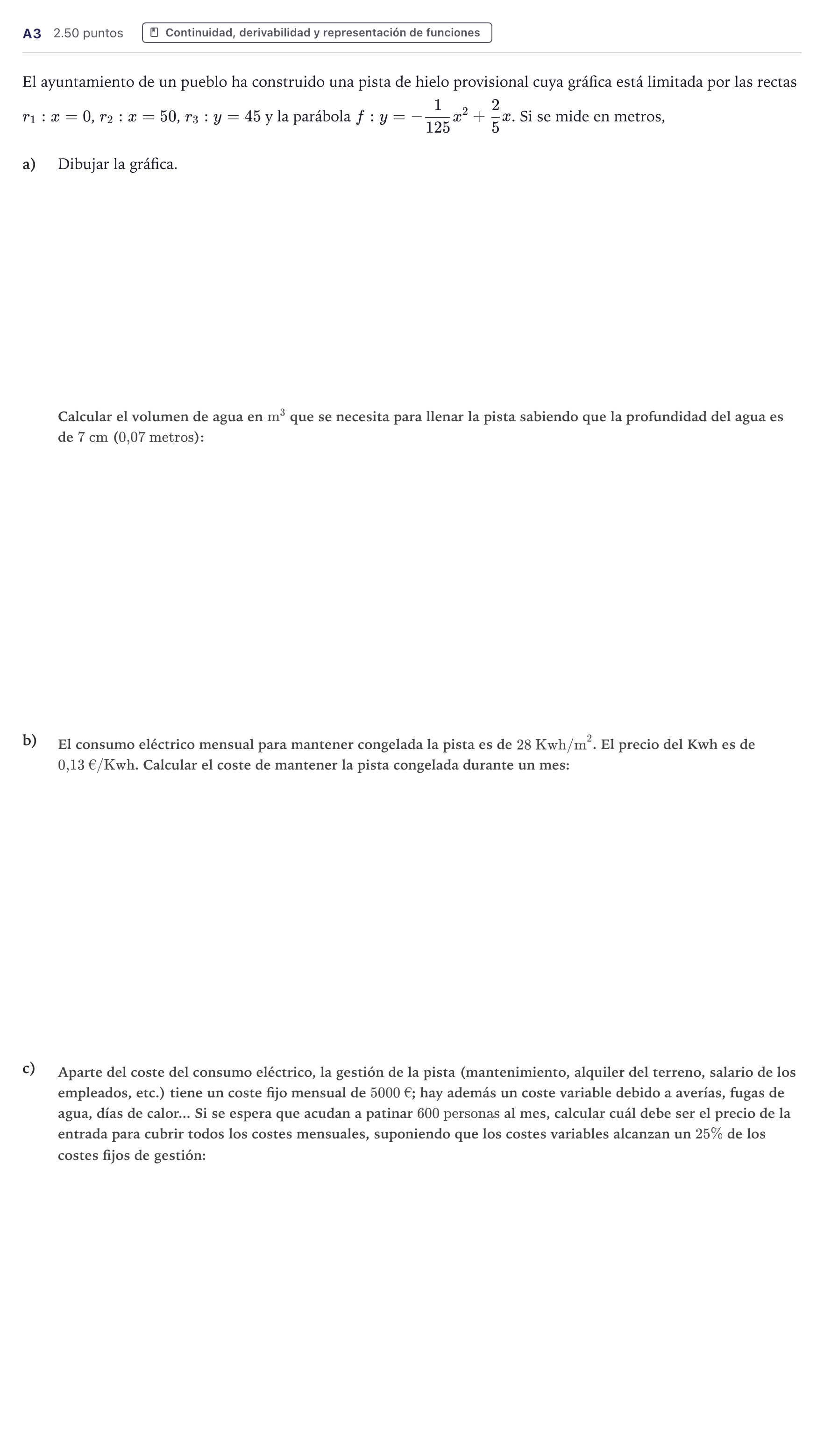 Enunciado: Ejercicio A3 · Matemáticas aplicadas a las Ciencias Sociales II PAU Canarias Junio 2021