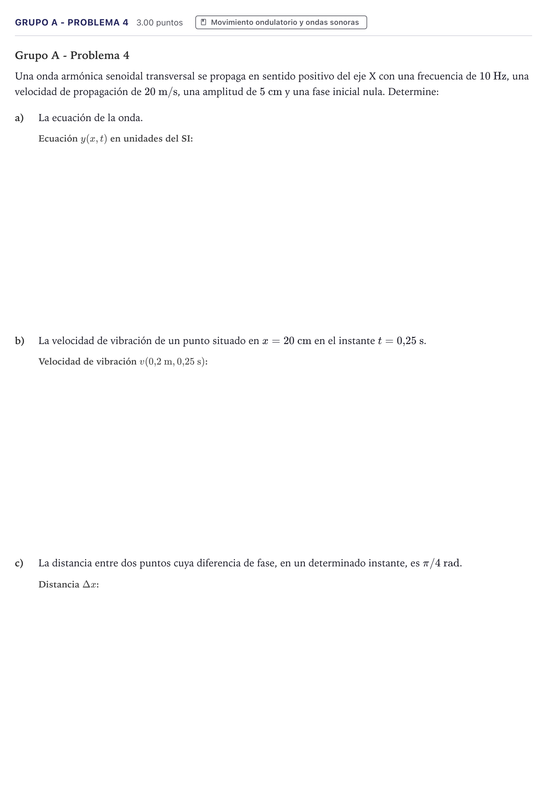 Enunciado: Ejercicio Grupo A - Problema 4 · Física PAU Canarias Junio 2021