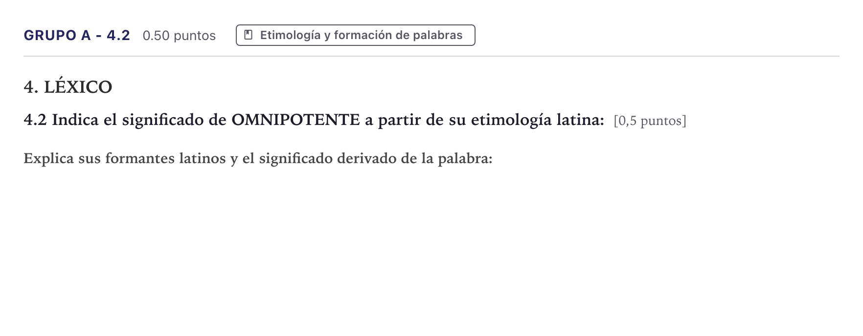 Enunciado: Ejercicio Grupo A - 4.2 · Latín II PAU Canarias Junio 2021
