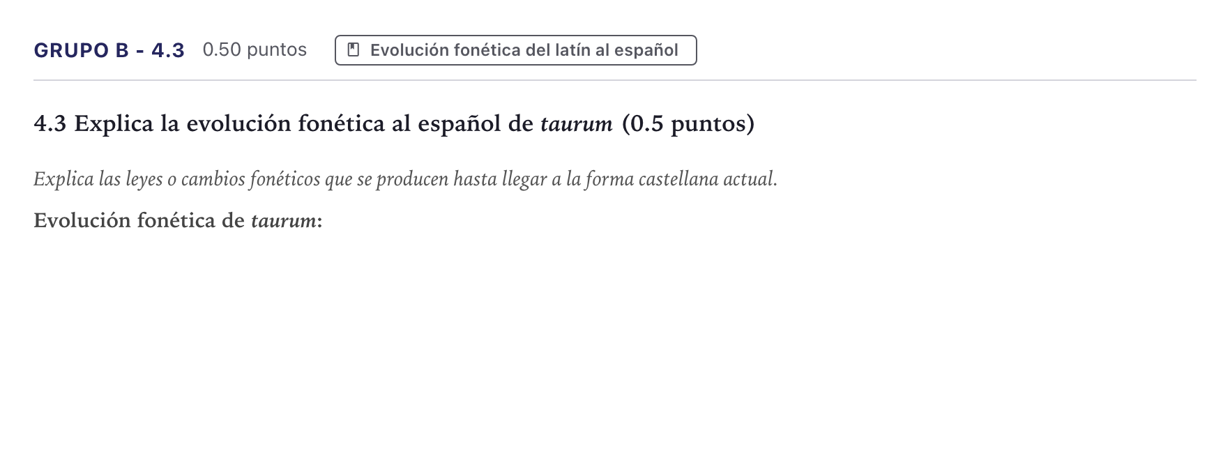 Enunciado: Ejercicio Grupo B - 4.3 · Latín II PAU Canarias Junio 2021