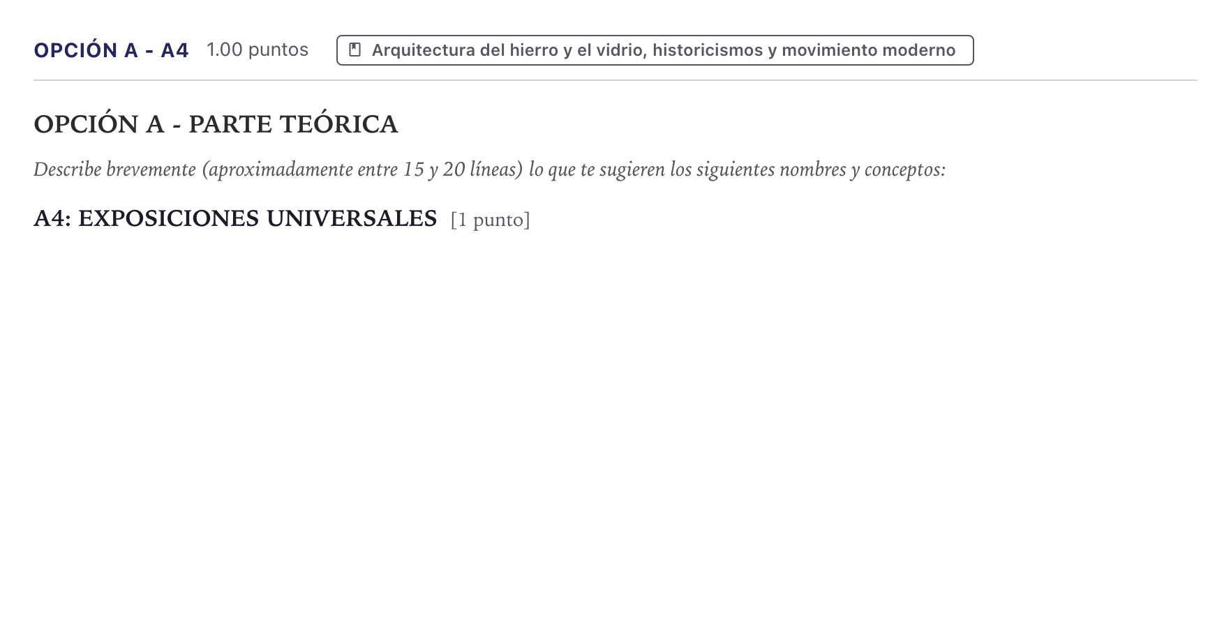 Enunciado: Opción A - A4 · Fundamentos Artísticos PAU Canarias Julio 2021