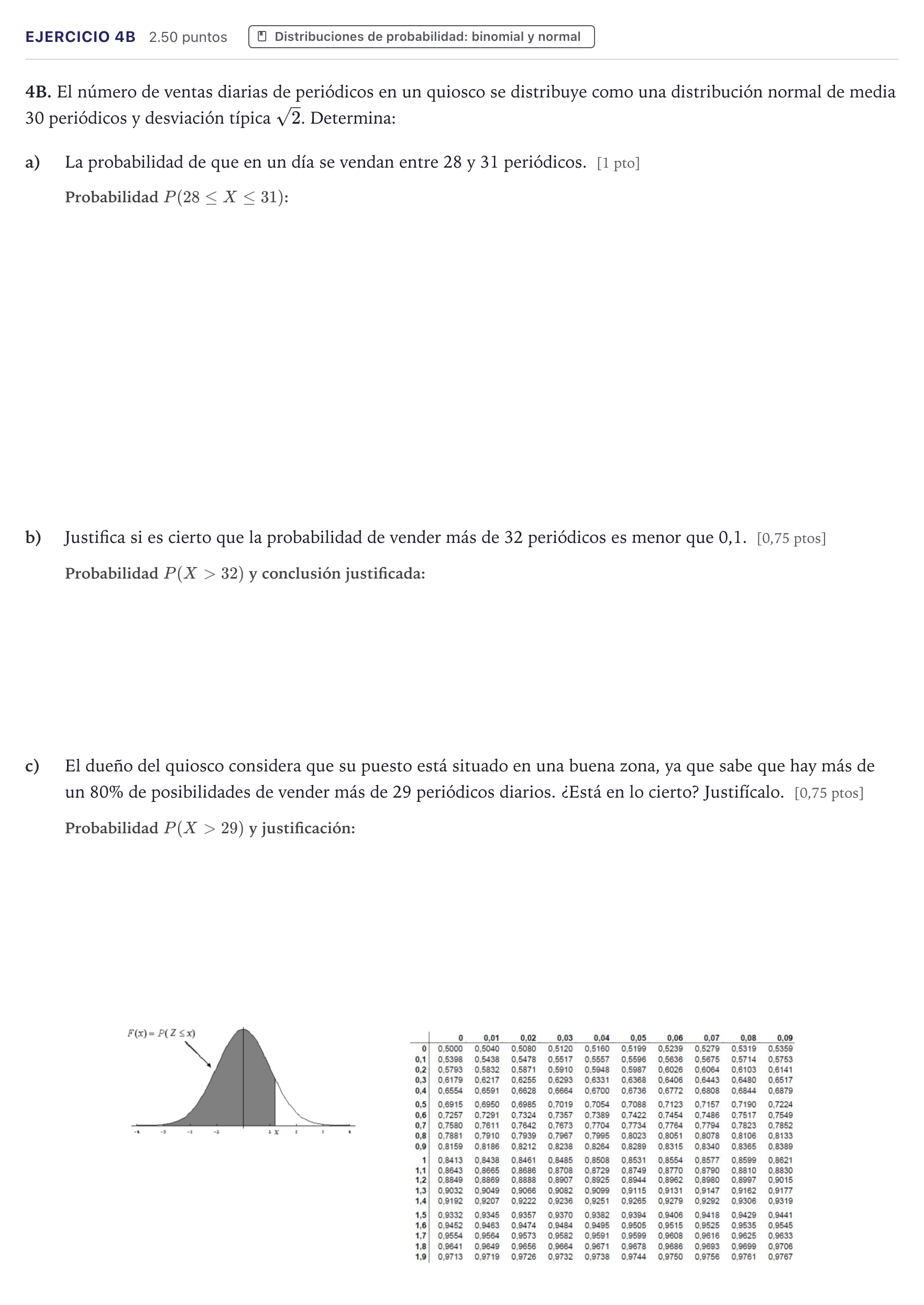 Enunciado: Ejercicio 4B · Matemáticas II PAU Canarias Junio 2022