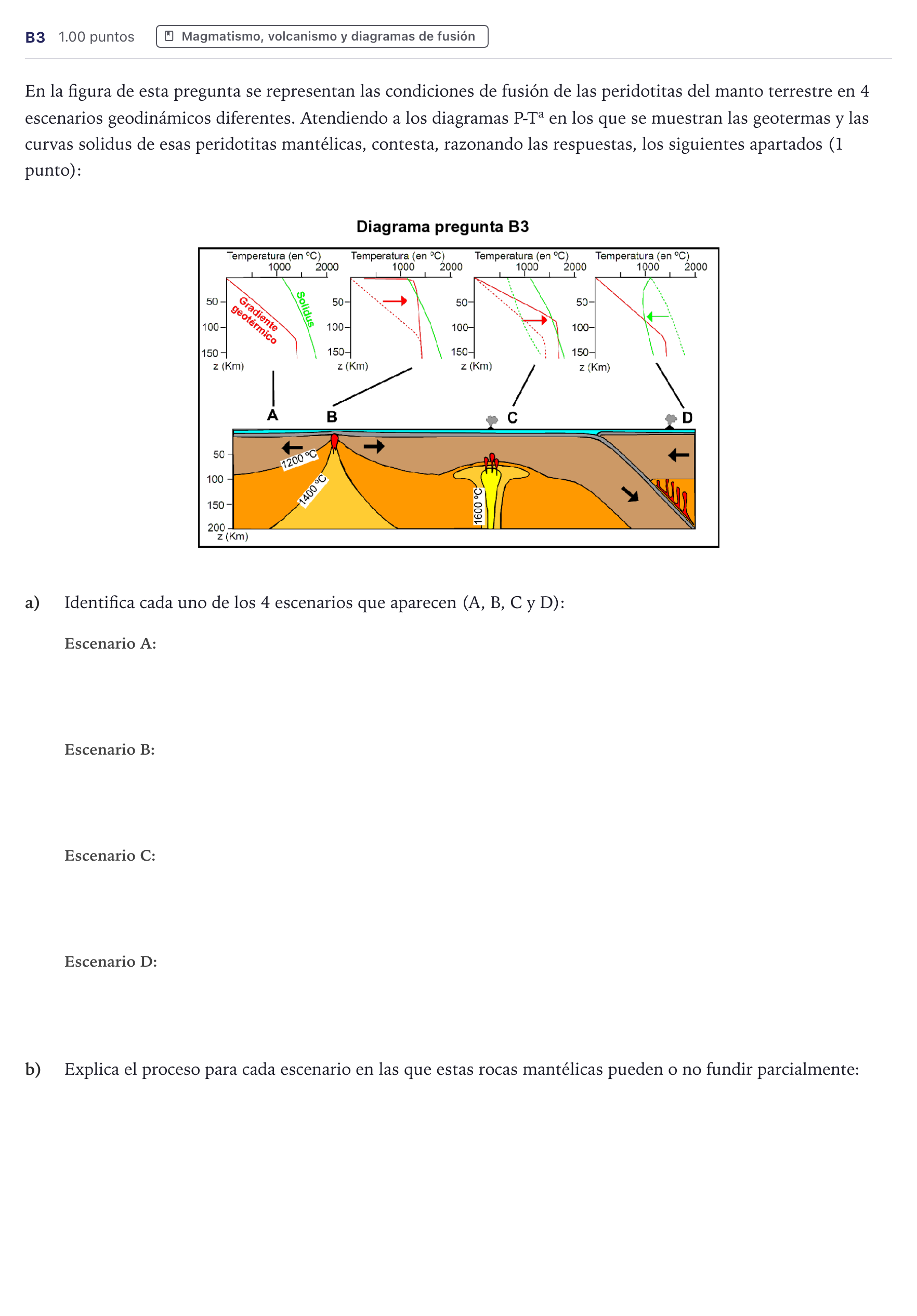 Enunciado: Ejercicio B3 · Geología PAU Canarias Junio 2022