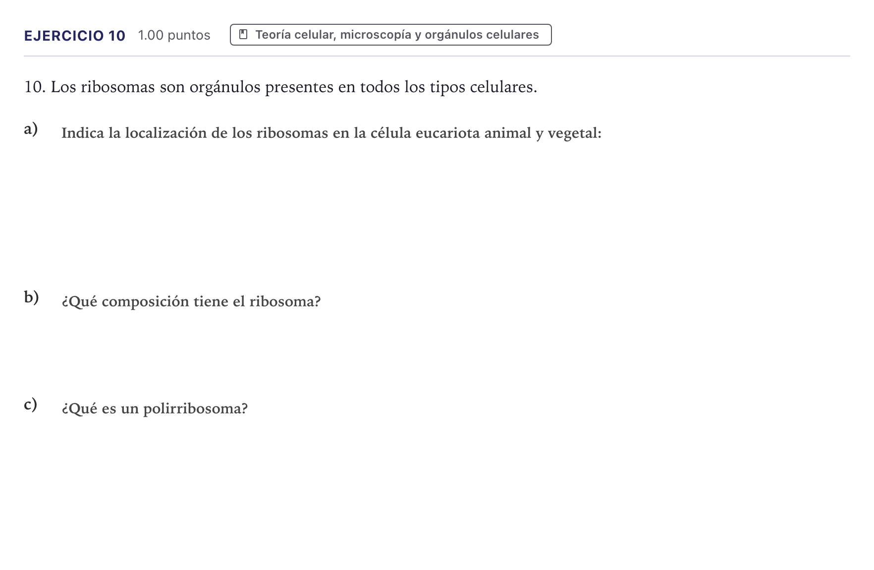 Enunciado: Problema 10 · Biología PAU Canarias Junio 2022