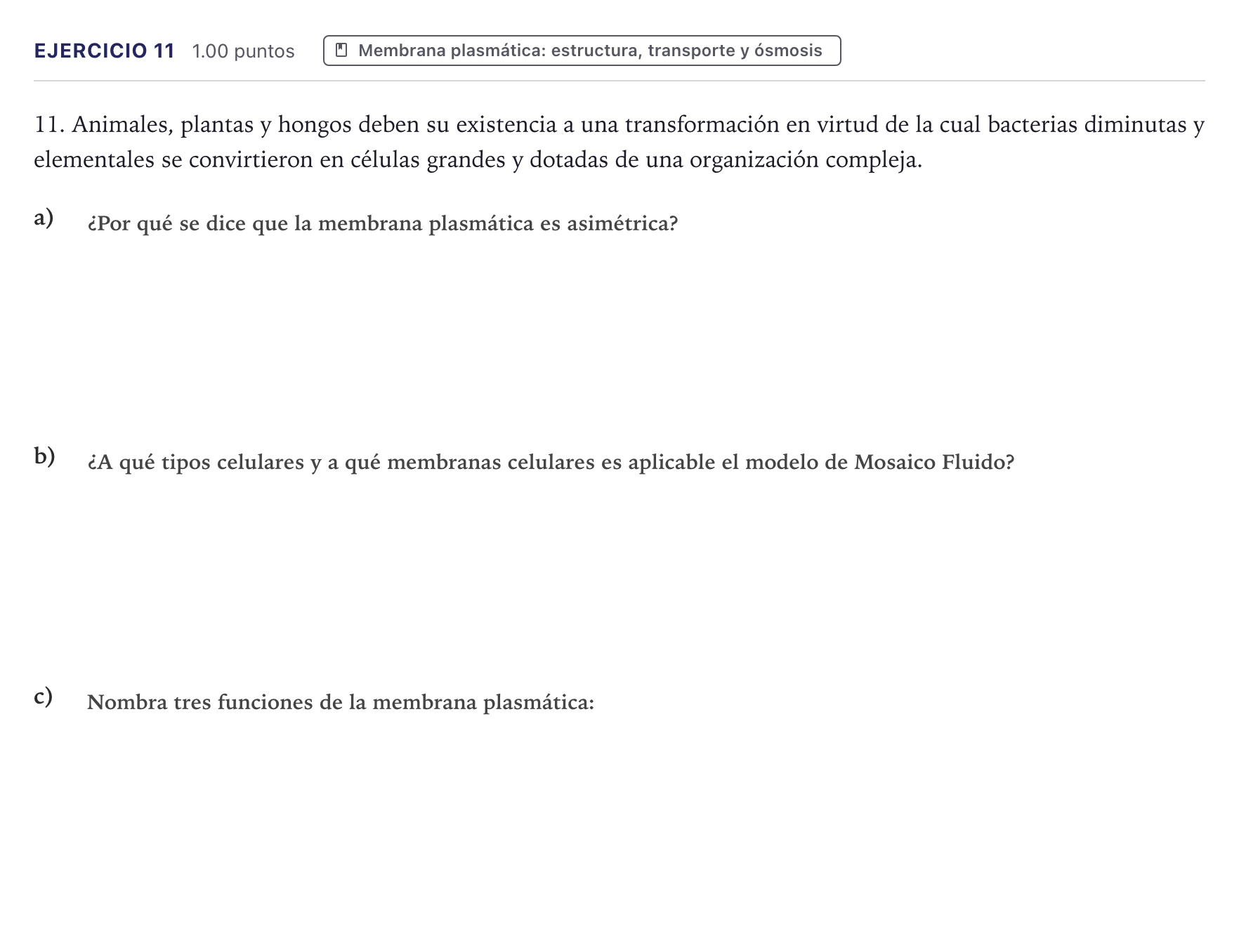 Enunciado: Problema 11 · Biología PAU Canarias Junio 2022