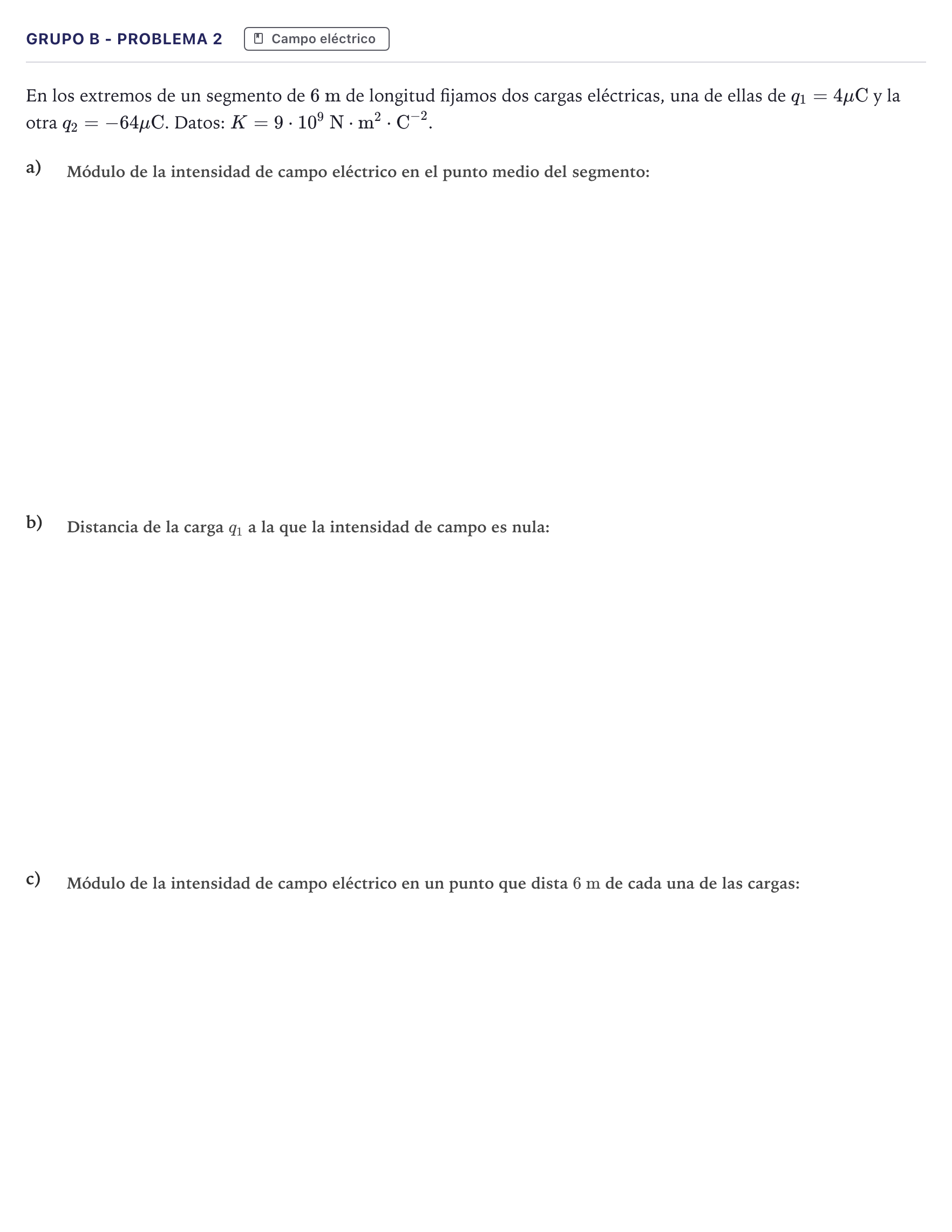Enunciado: Ejercicio Grupo B - Problema 2 · Física PAU Canarias Junio 2022