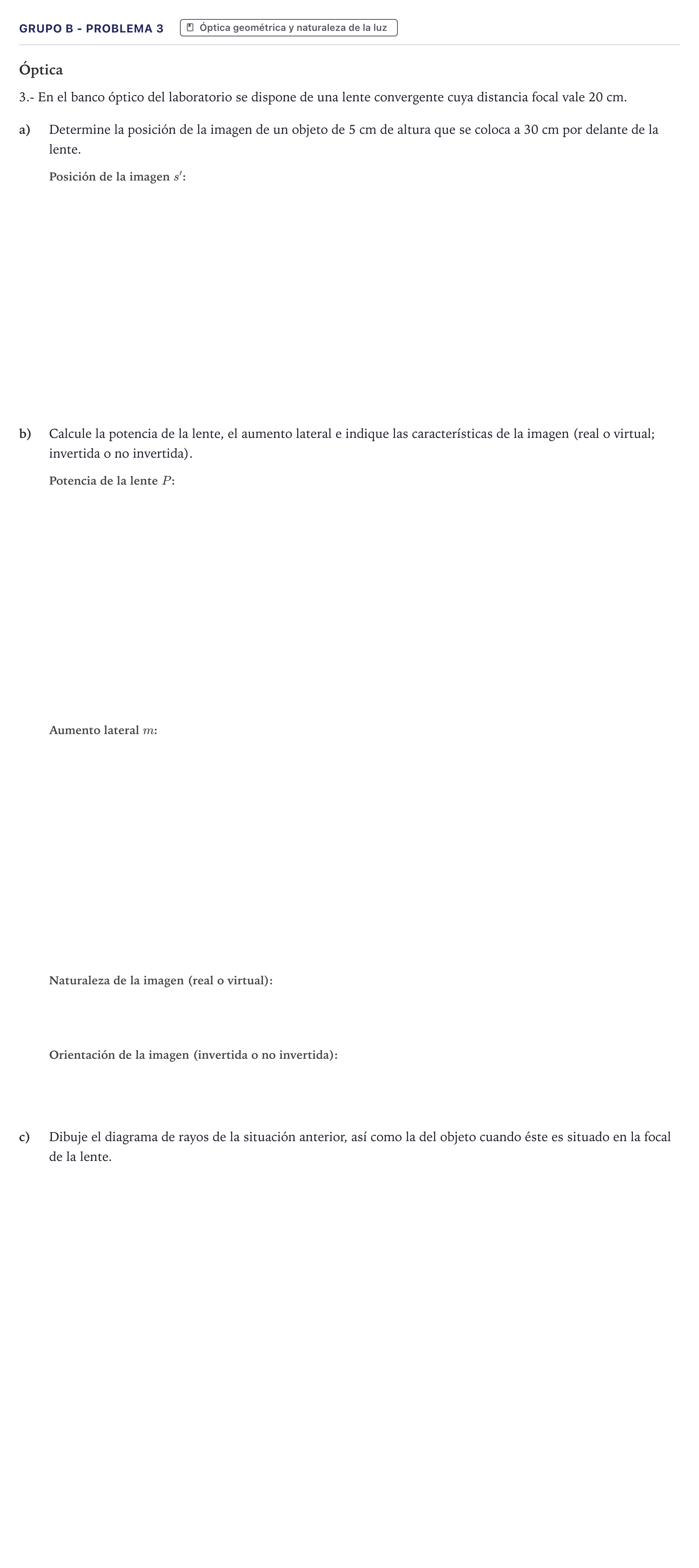 Enunciado: Ejercicio Grupo B - Problema 3 · Física PAU Canarias Junio 2022