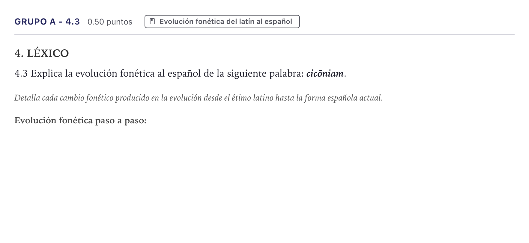 Enunciado: Ejercicio Grupo A - 4.3 · Latín II PAU Canarias Junio 2022