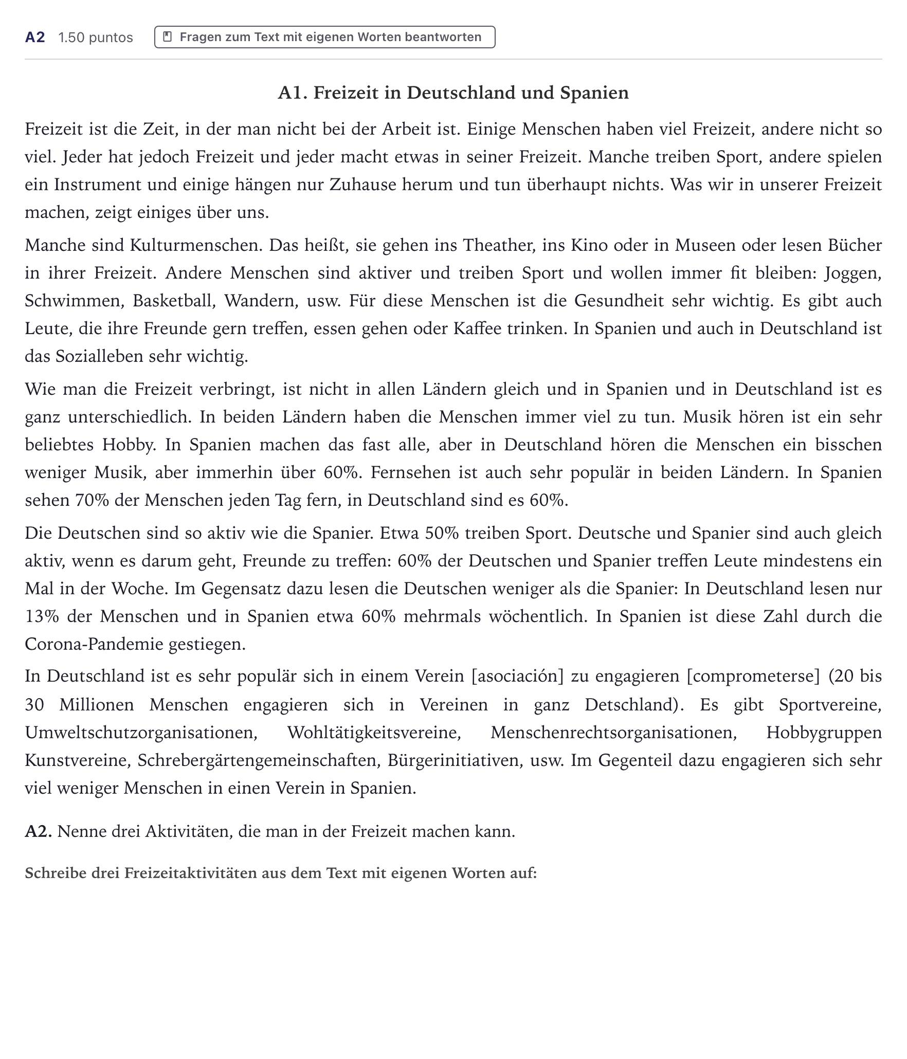 Enunciado: Ejercicio A2 · Alemán PAU Canarias Julio 2022