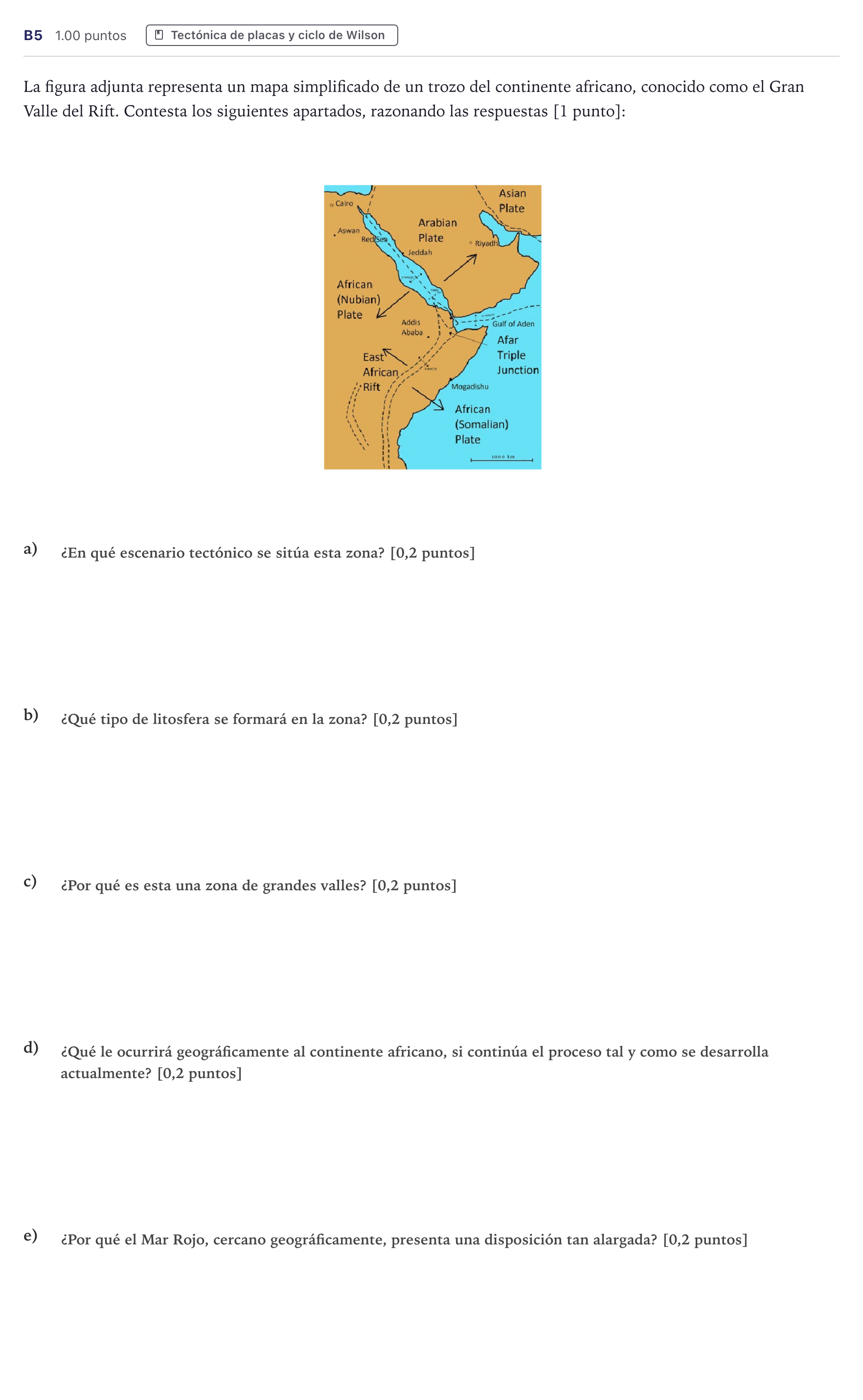 Enunciado: Ejercicio B5 · Geología PAU Canarias Julio 2022