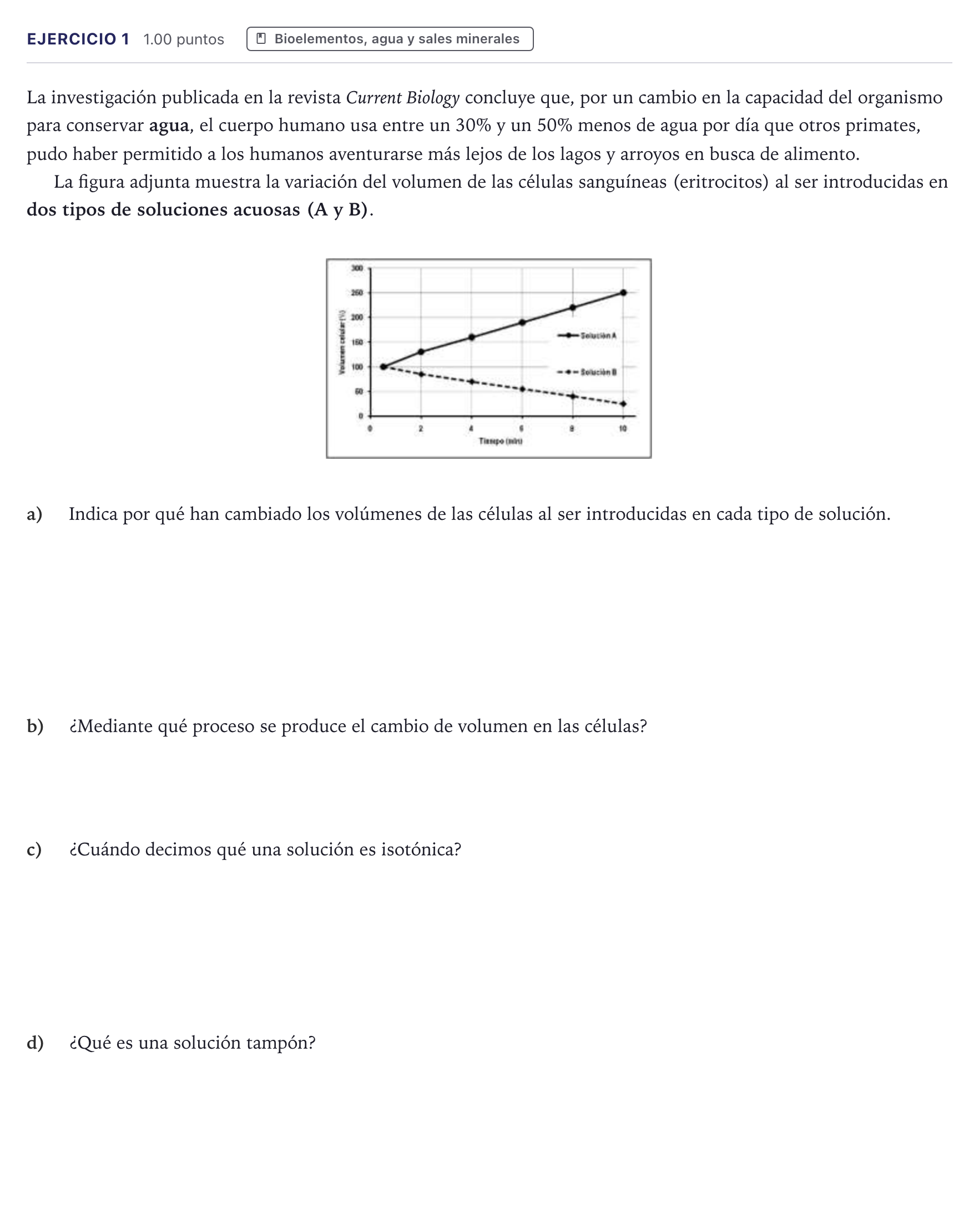 Enunciado: Problema 1 · Biología PAU Canarias Julio 2022