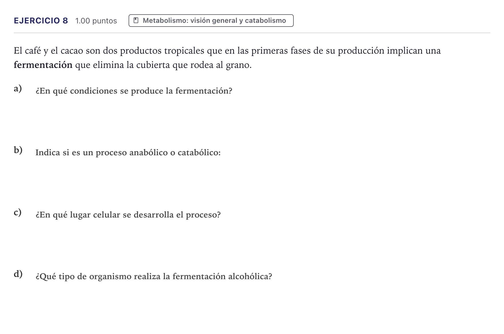 Enunciado: Problema 8 · Biología PAU Canarias Julio 2022