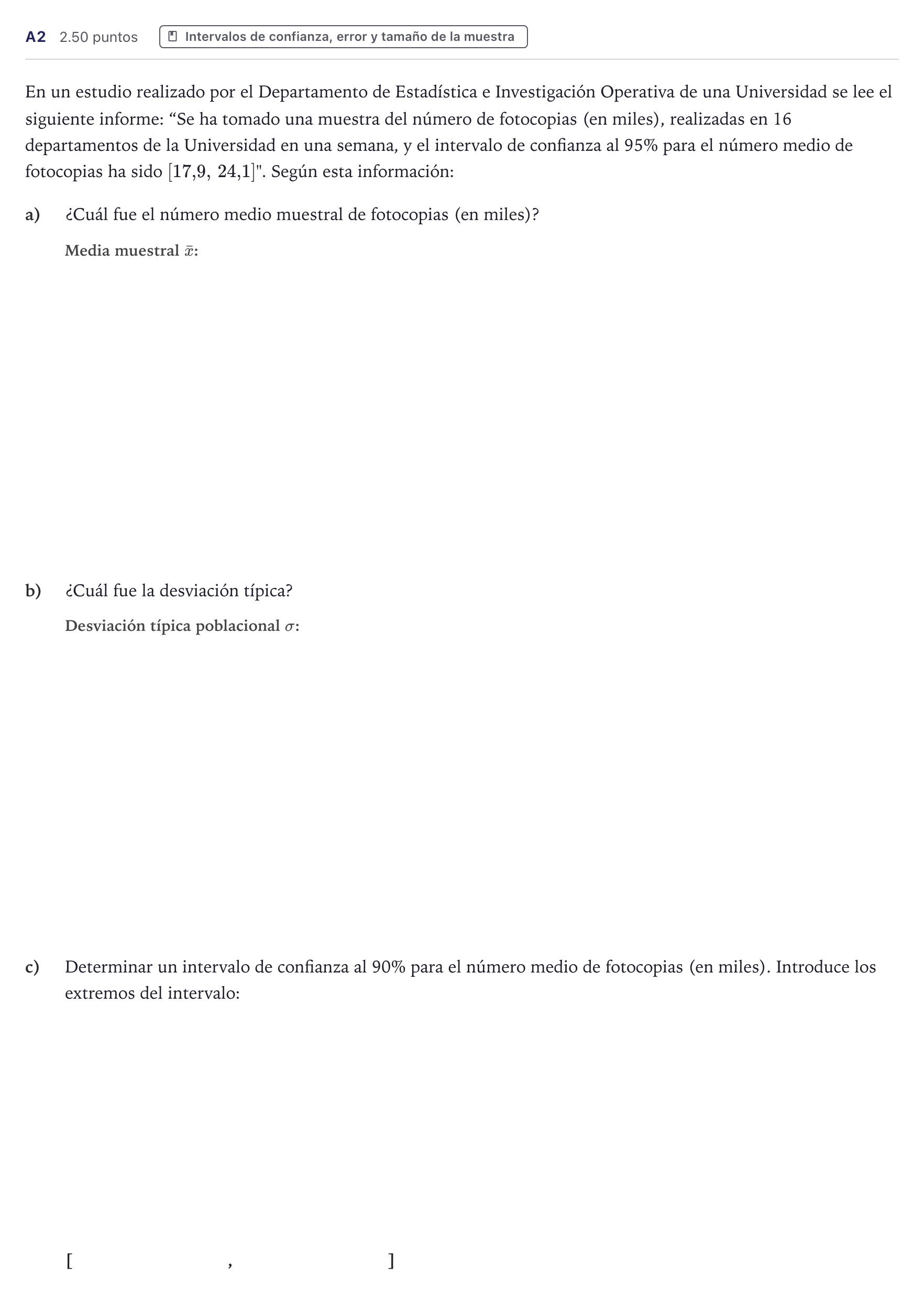 Enunciado: Ejercicio A2 · Matemáticas aplicadas a las Ciencias Sociales II PAU Canarias Julio 2022