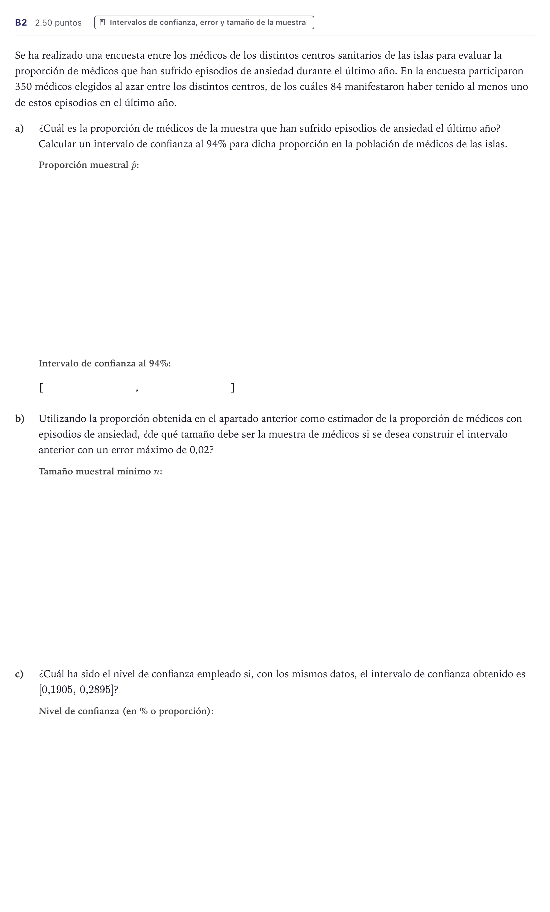 Enunciado: Ejercicio B2 · Matemáticas aplicadas a las Ciencias Sociales II PAU Canarias Julio 2022