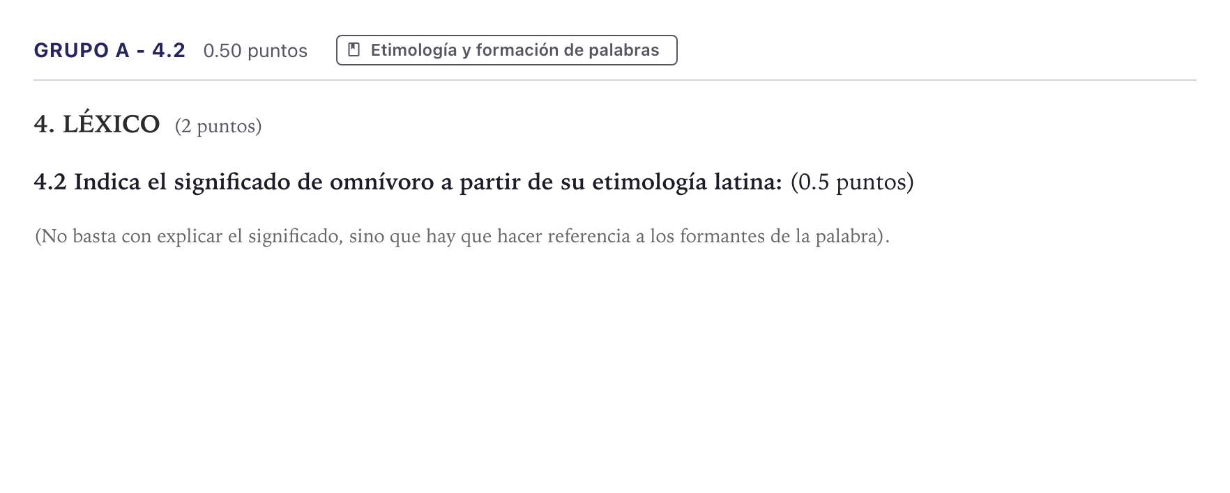 Enunciado: Ejercicio Grupo A - 4.2 · Latín II PAU Canarias Julio 2022