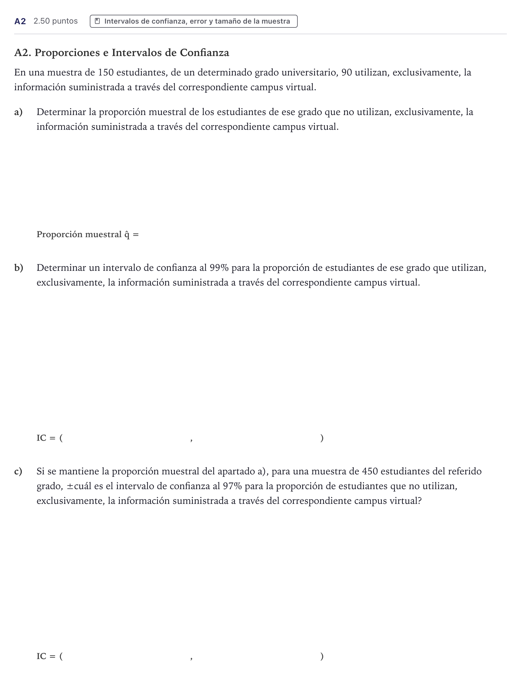 Enunciado: Ejercicio A2 · Matemáticas aplicadas a las Ciencias Sociales II PAU Canarias Junio 2023