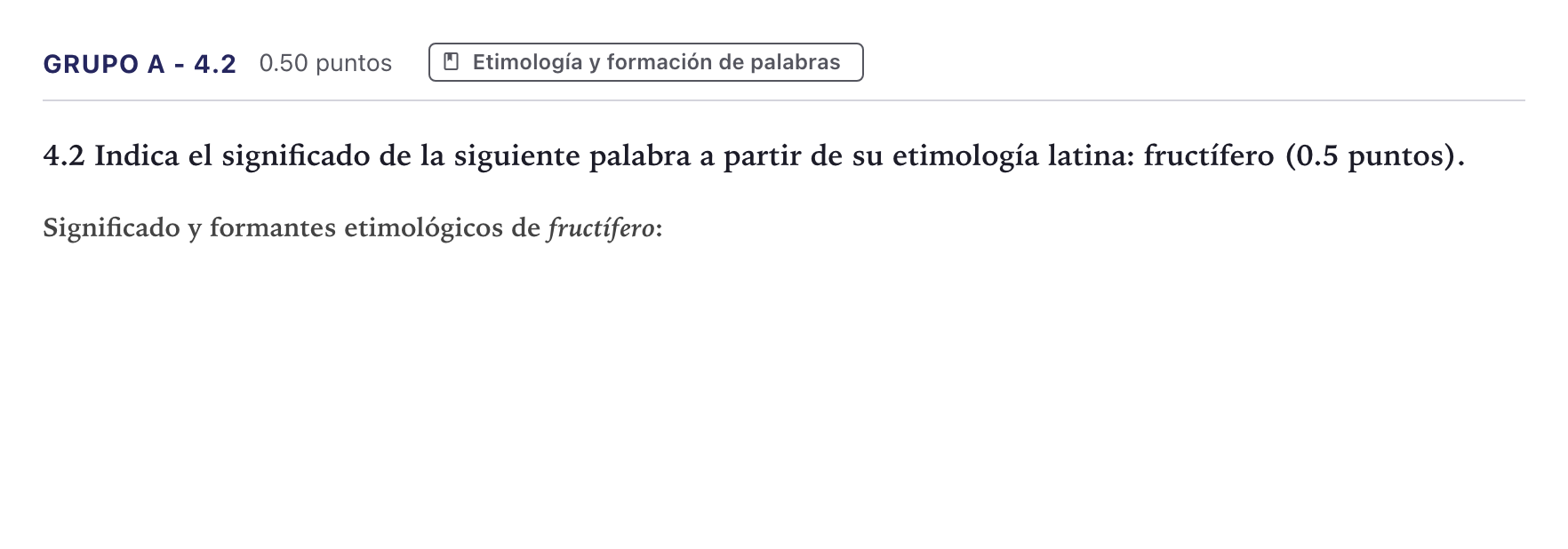Enunciado: Ejercicio Grupo A - 4.2 · Latín II PAU Canarias Junio 2023