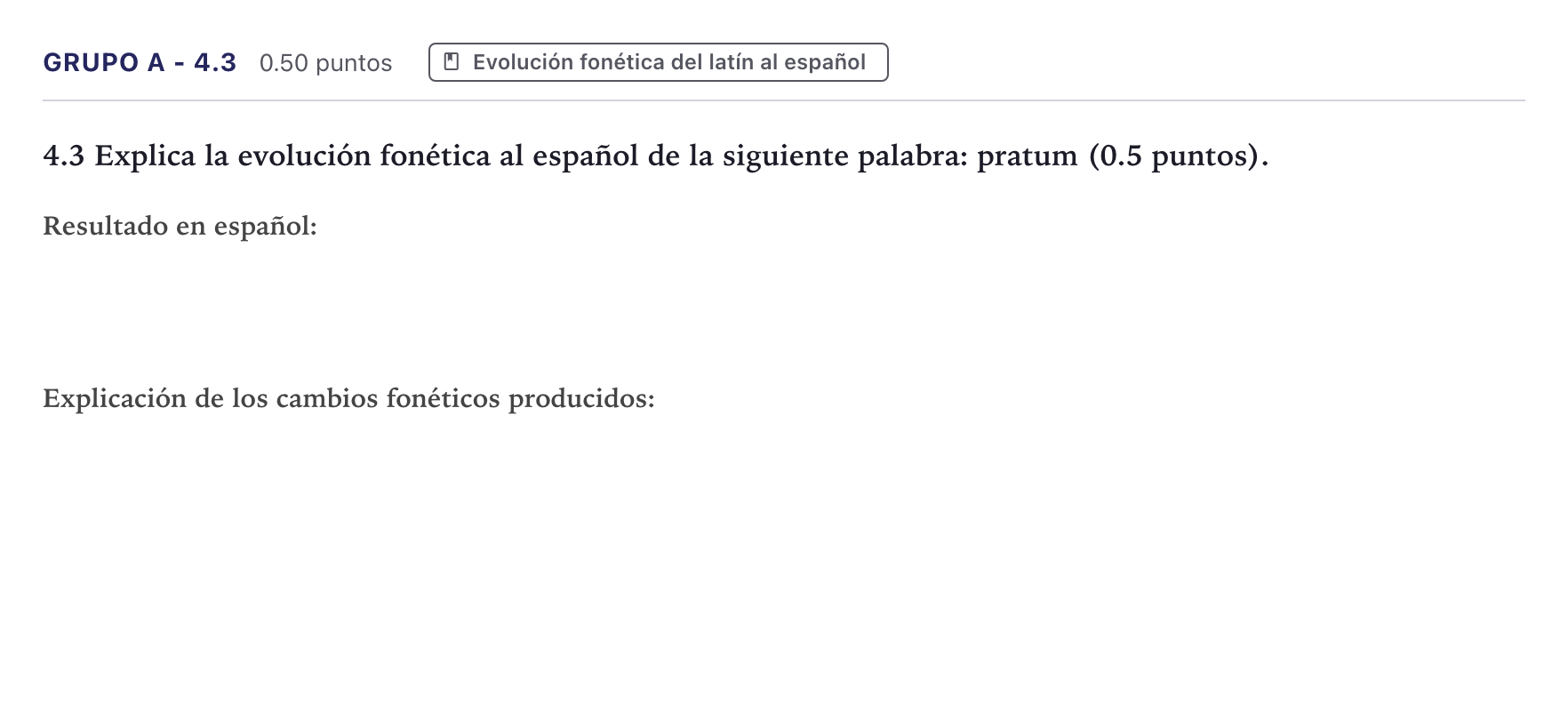 Enunciado: Ejercicio Grupo A - 4.3 · Latín II PAU Canarias Junio 2023