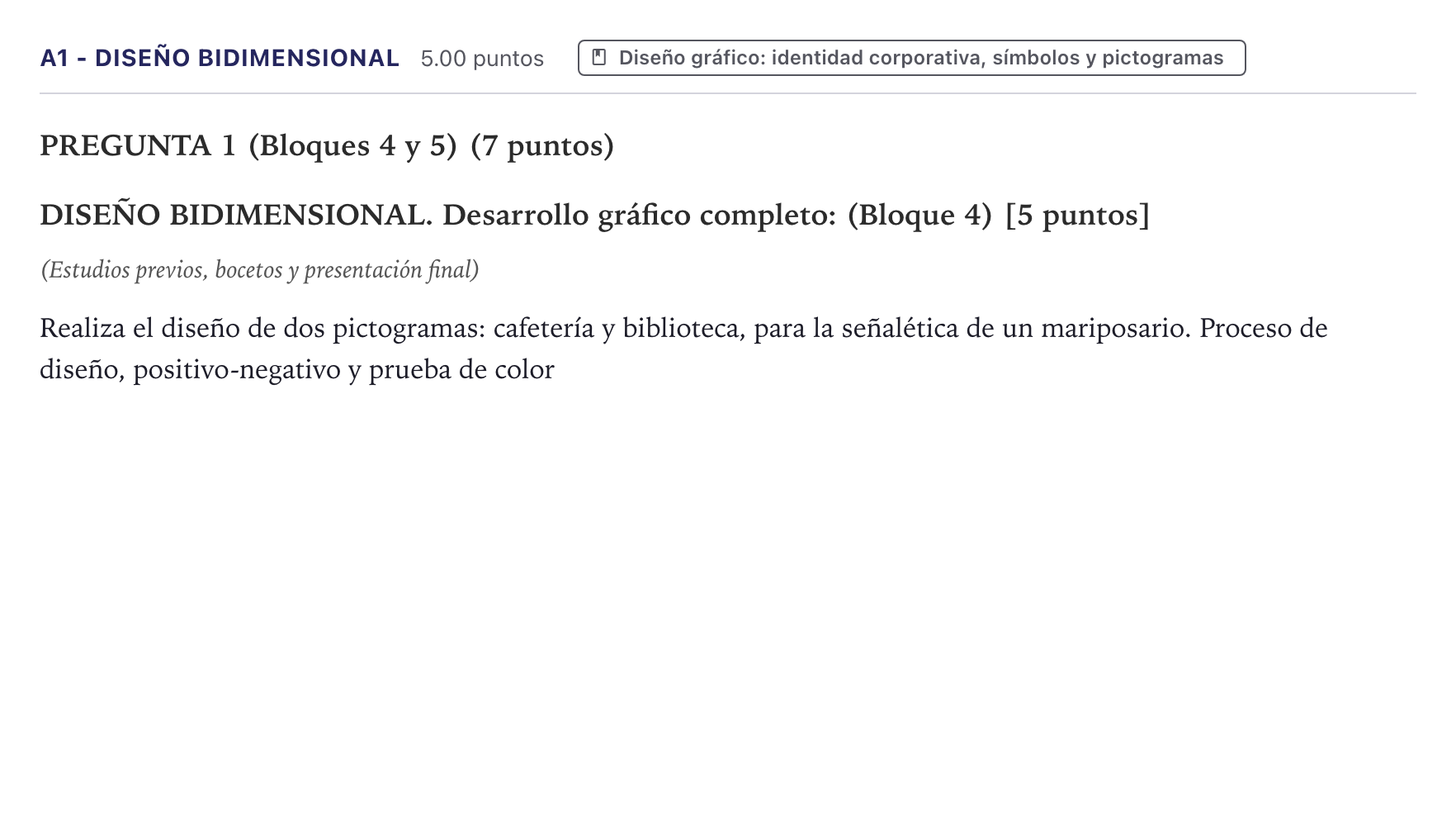 Enunciado: Ejercicio A1 - Diseño bidimensional · Diseño PAU Canarias Junio 2023