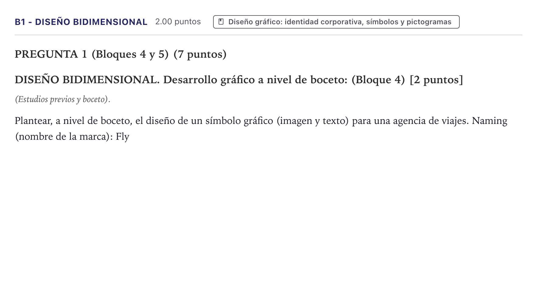 Enunciado: Ejercicio B1 - Diseño bidimensional · Diseño PAU Canarias Junio 2023
