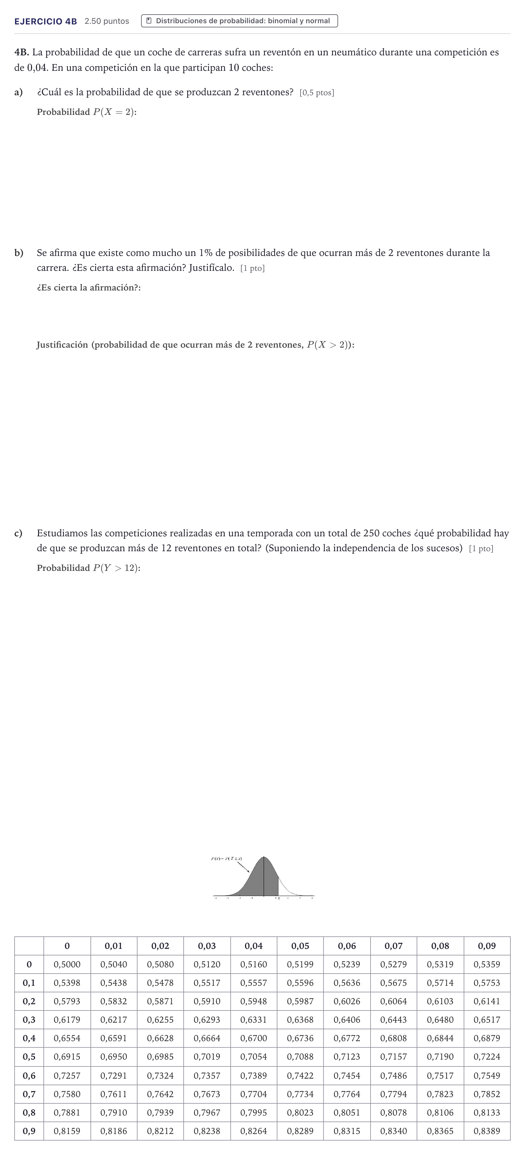 Enunciado: Ejercicio 4B · Matemáticas II PAU Canarias Julio 2023