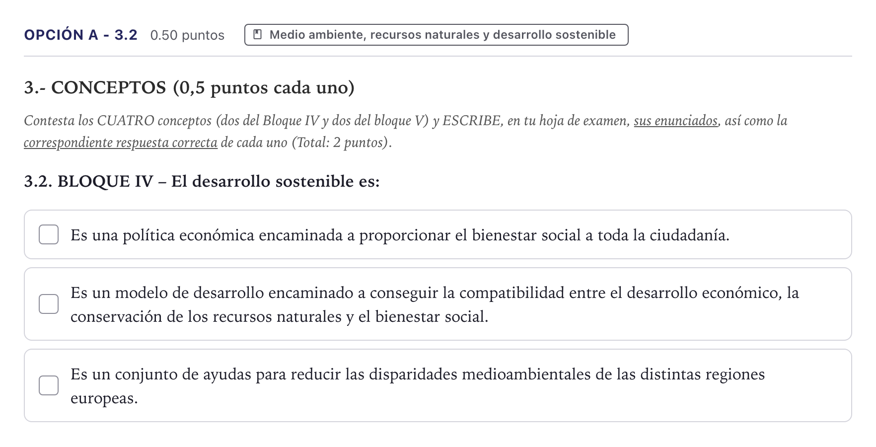 Enunciado: Opción A - 3.2 · Geografía PAU Canarias Julio 2023