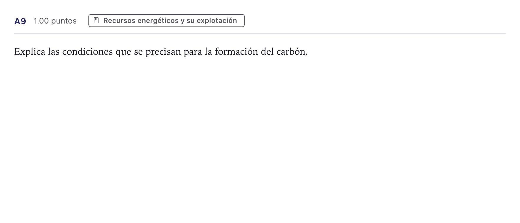 Enunciado: Ejercicio A9 · Geología PAU Canarias Julio 2023