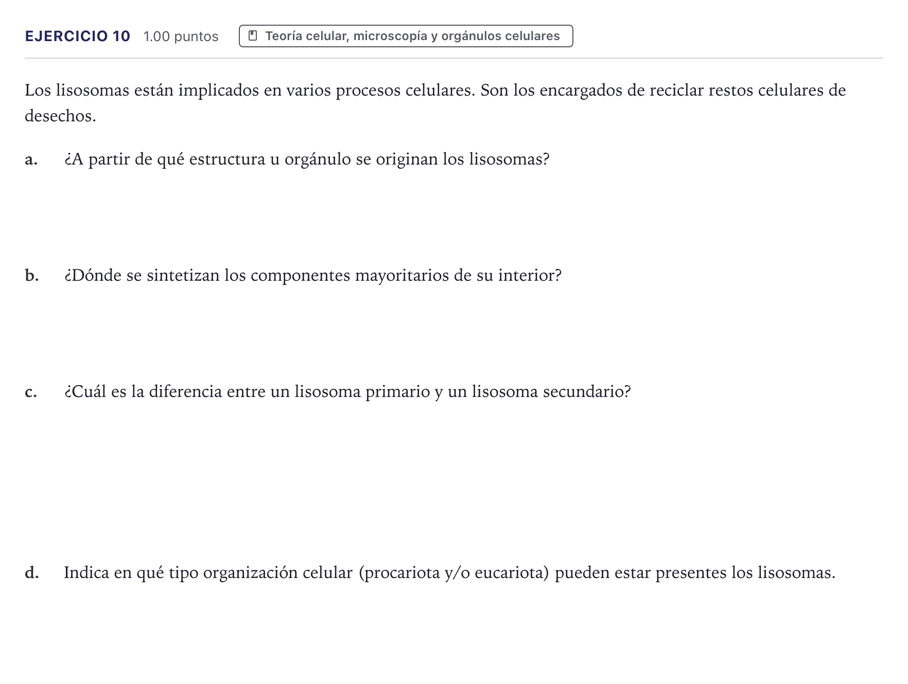 Enunciado: Problema 10 · Biología PAU Canarias Julio 2023