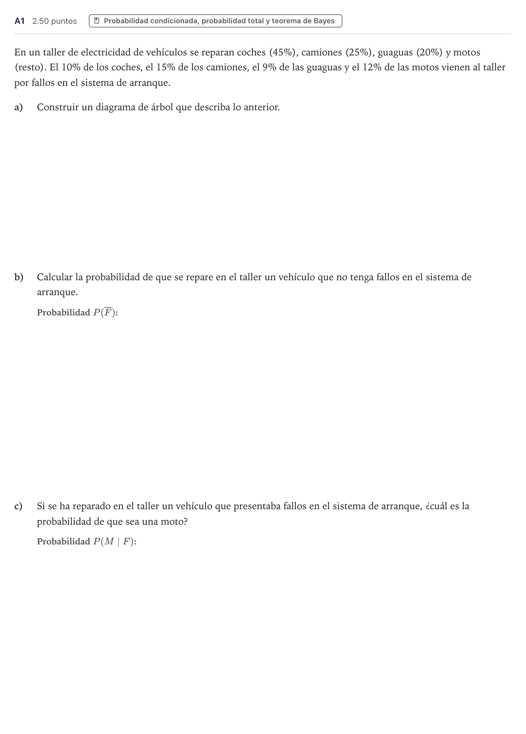 Enunciado: Ejercicio A1 · Matemáticas aplicadas a las Ciencias Sociales II PAU Canarias Julio 2023