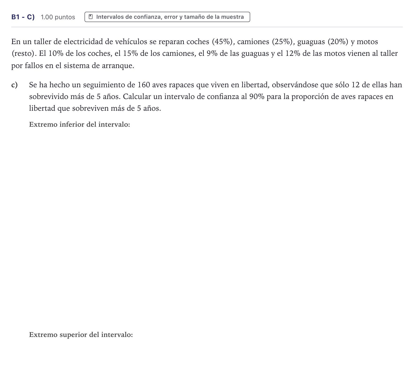 Enunciado: Ejercicio B1 - c) · Matemáticas aplicadas a las Ciencias Sociales II PAU Canarias Julio 2023