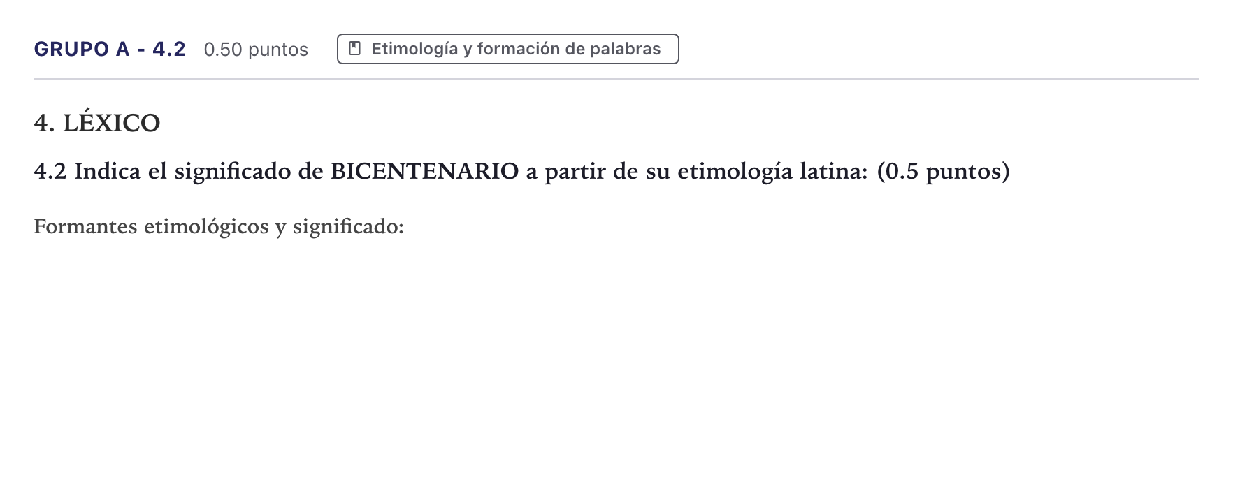 Enunciado: Ejercicio Grupo A - 4.2 · Latín II PAU Canarias Julio 2023