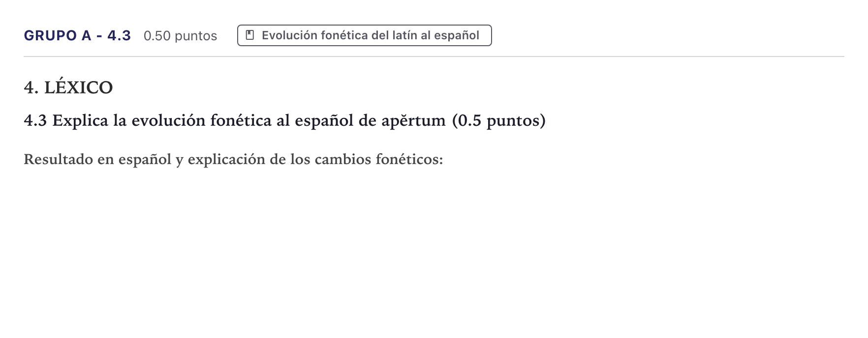 Enunciado: Ejercicio Grupo A - 4.3 · Latín II PAU Canarias Julio 2023