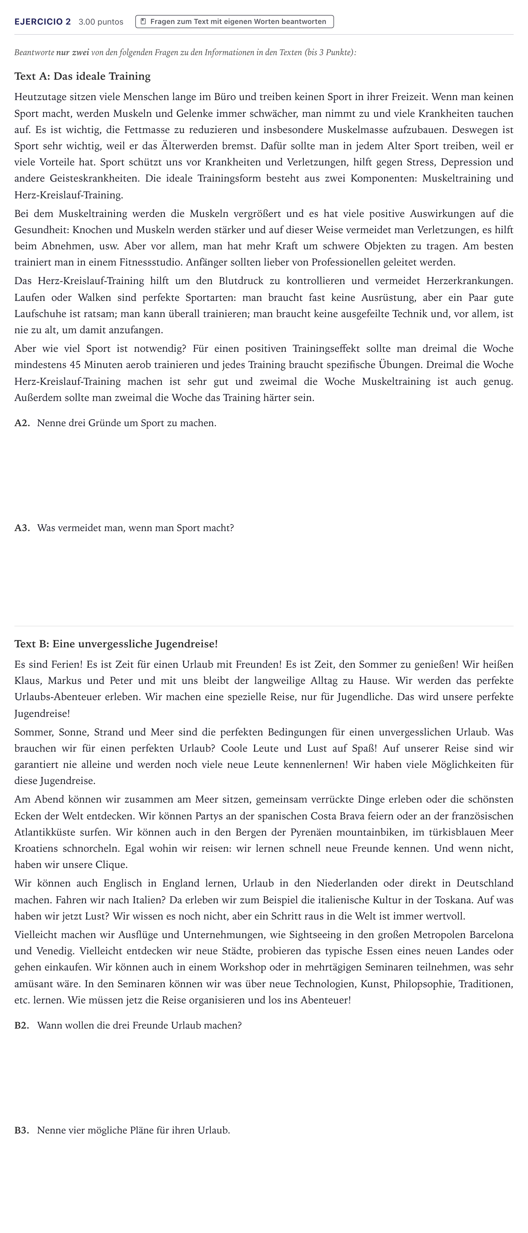 Enunciado: Problema 2 · Alemán PAU Canarias Junio (Humanidades) 2024