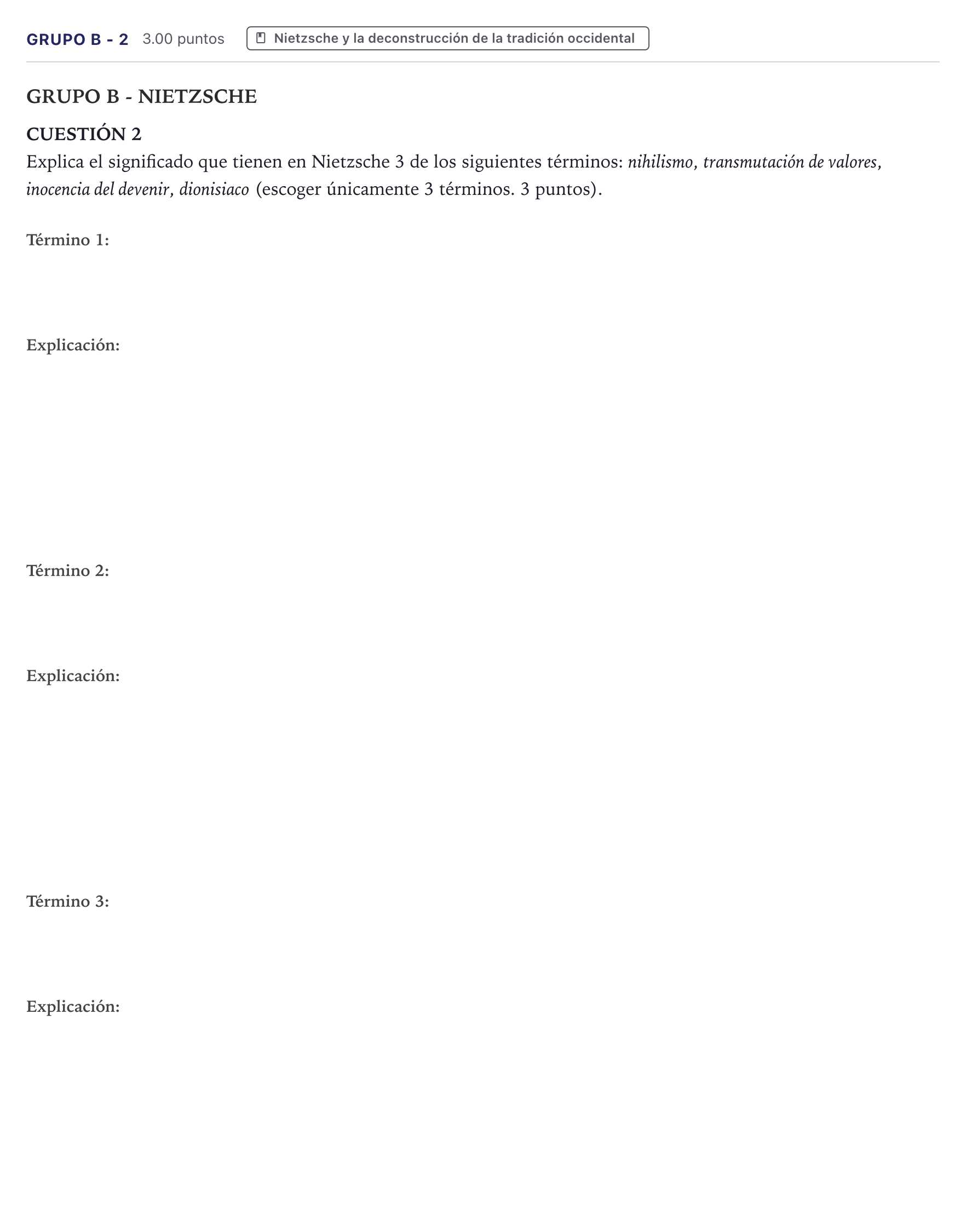 Enunciado: Ejercicio Grupo B - 2 · Historia de la Filosofía PAU Canarias Junio (Ciencias) 2024