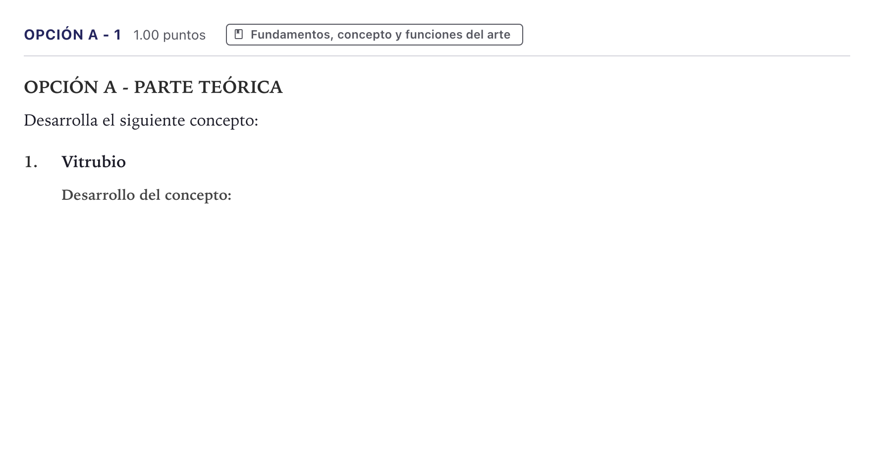 Enunciado: Opción A - 1 · Fundamentos Artísticos PAU Canarias Junio 2024
