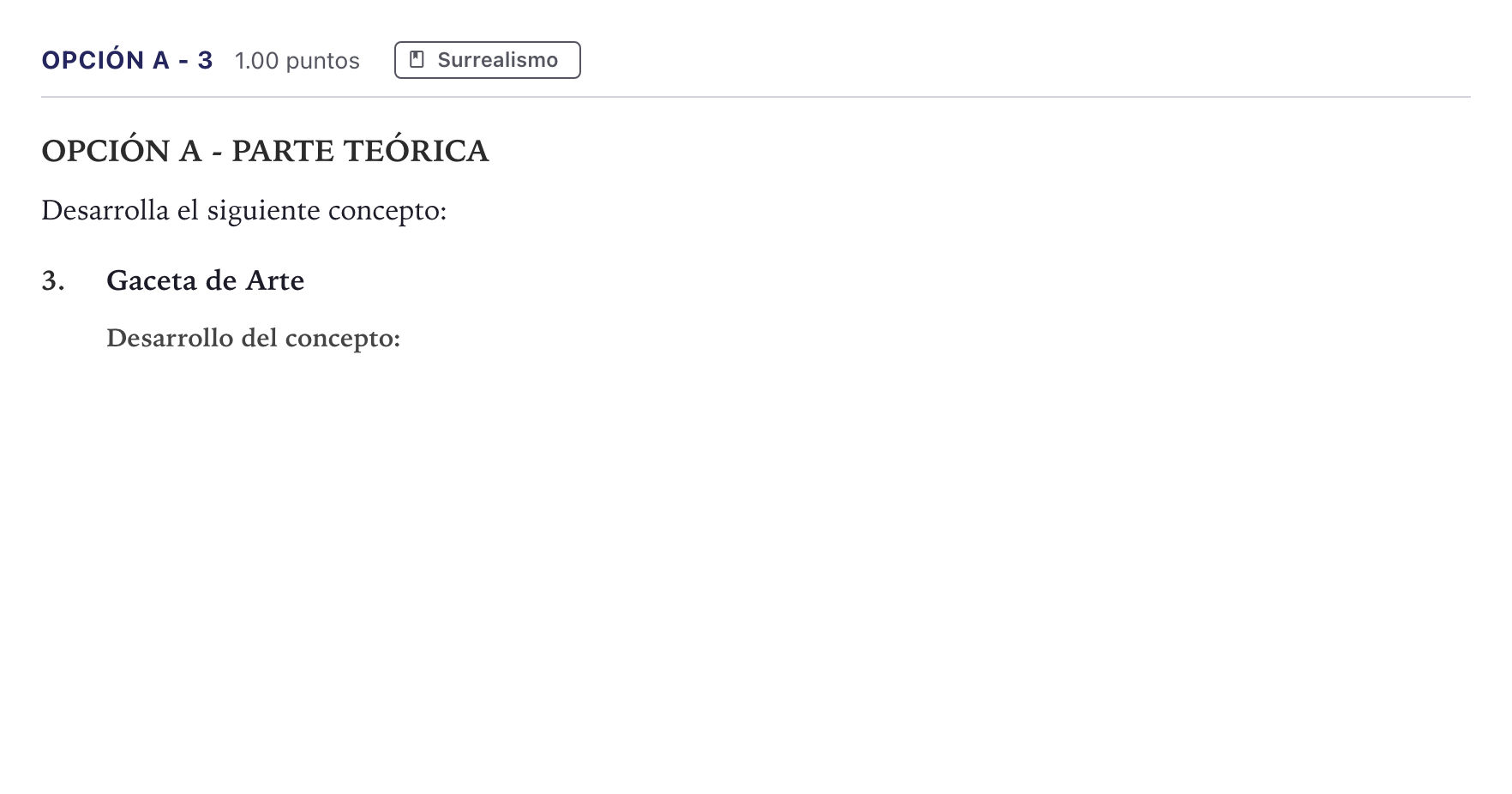 Enunciado: Opción A - 3 · Fundamentos Artísticos PAU Canarias Junio 2024