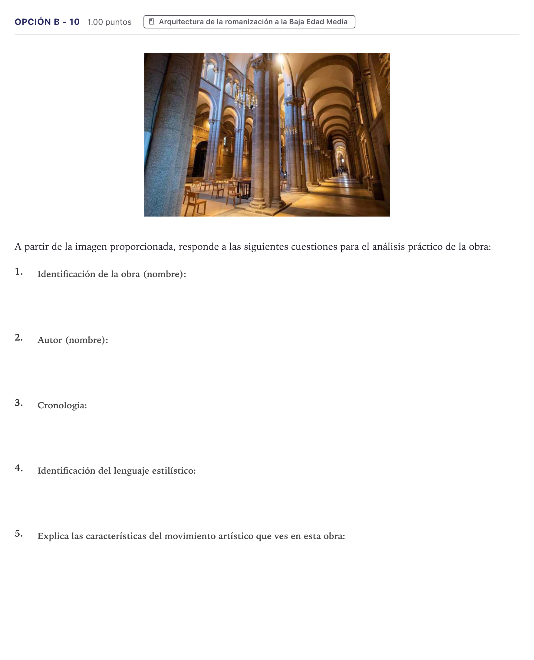 Enunciado: Opción B - 10 · Fundamentos Artísticos PAU Canarias Junio 2024